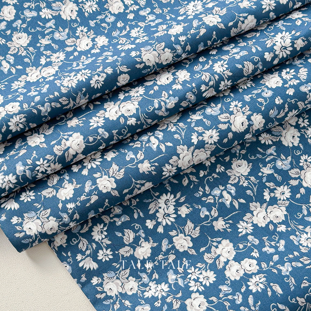 美國品牌棉布-碎花之境-單寧色-C14782-DENIM-$210半碼-5