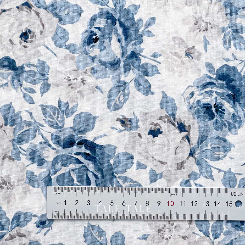 美國品牌棉布-寧靜之藍-奶油色-C14780-CREAM-$210半碼-2