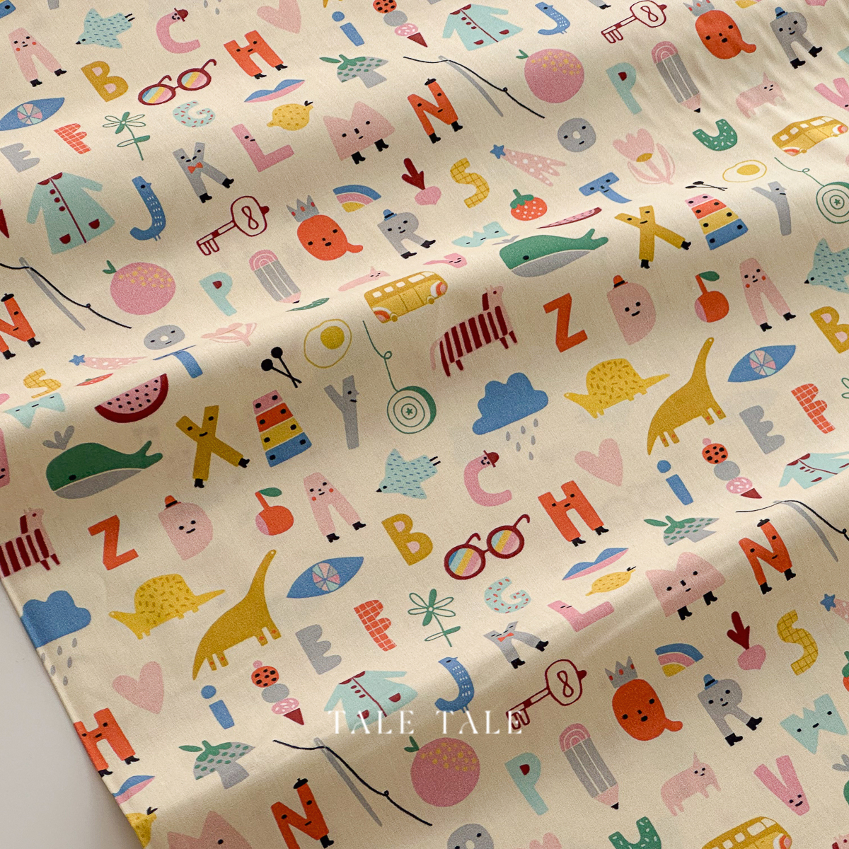 美國品牌棉布-ABC字母與動物-120-21823-$200半碼-2