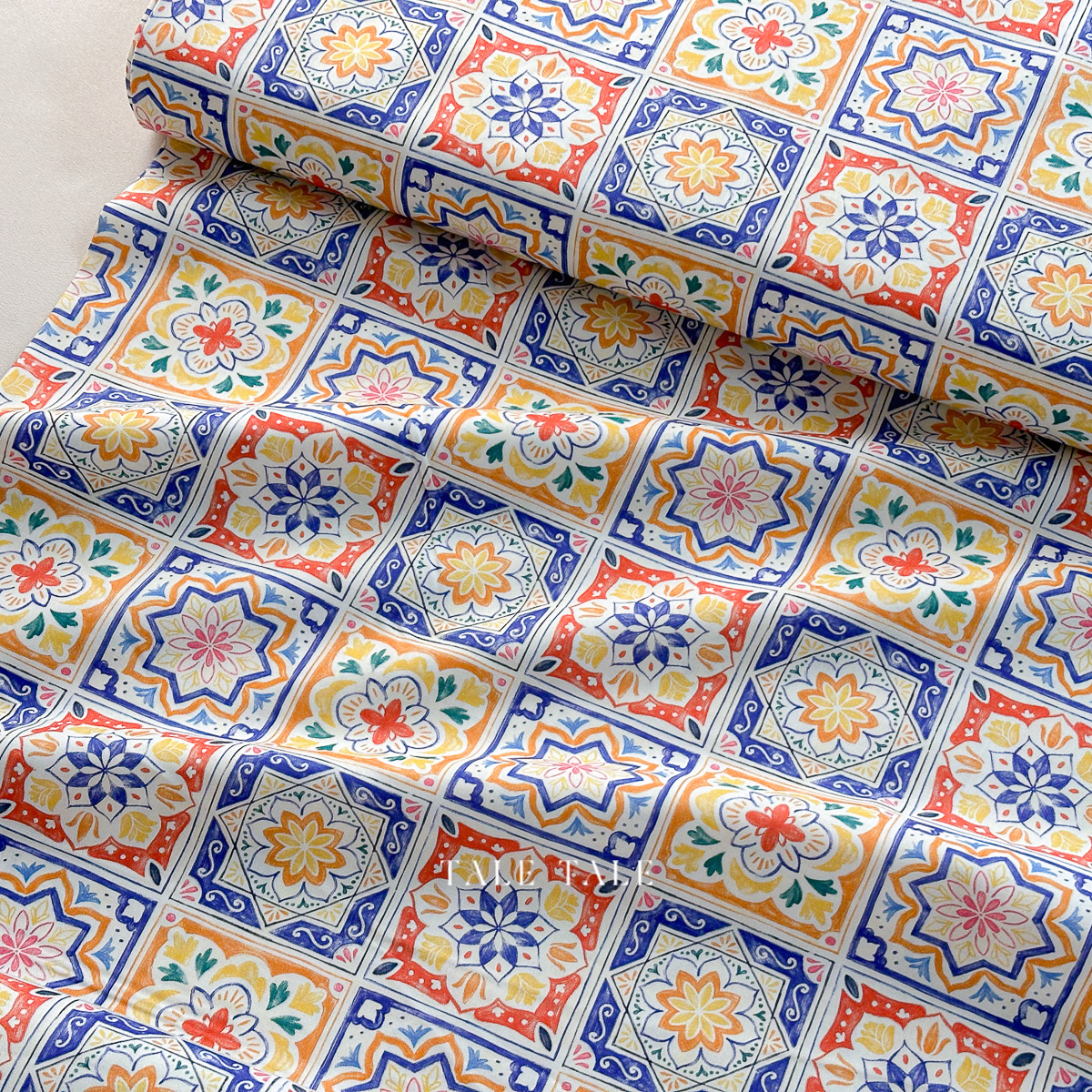 美國品牌棉布-賽普勒斯花磚-CYPR05490-MU-$210半碼-2