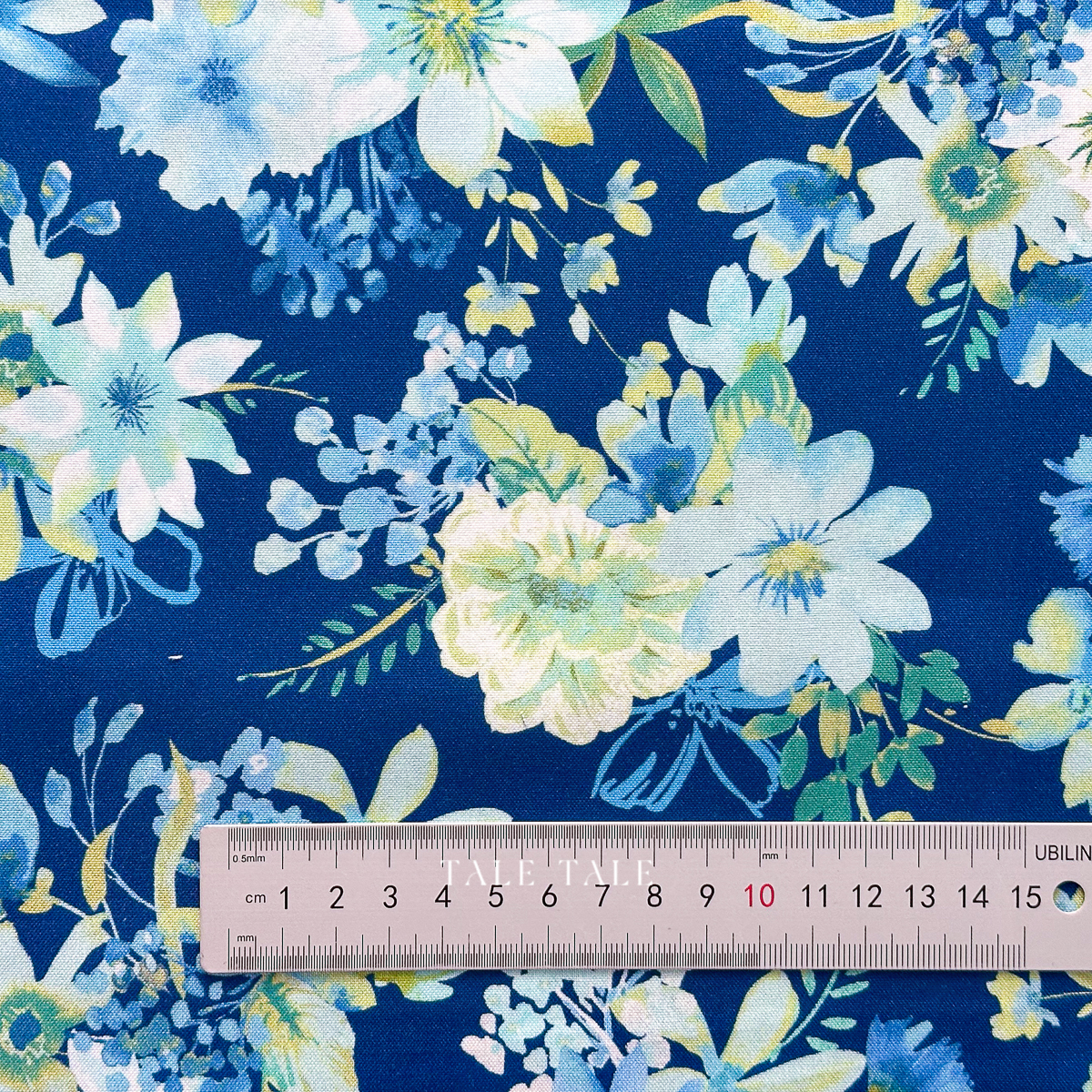 美國品牌棉布-毛茛花小語-藍-54020-1-$195半碼-3