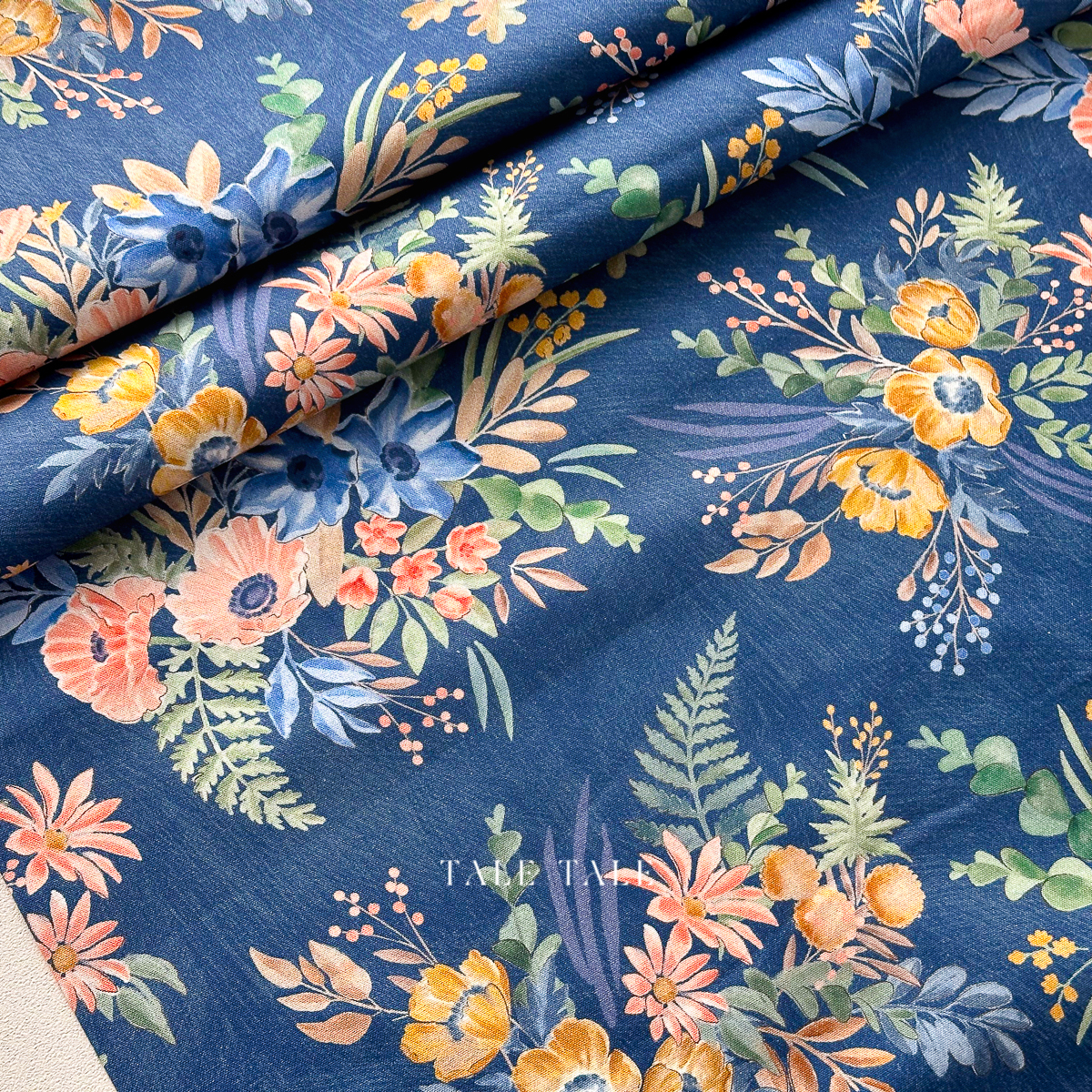 美國品牌棉布-花路小店-藍-54174-2-$195半碼-3