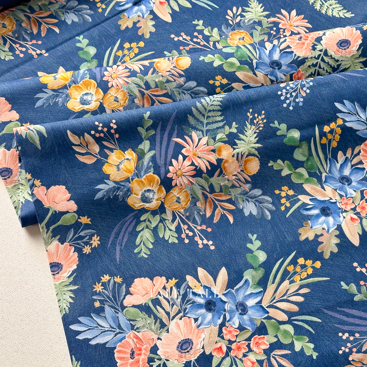 美國品牌棉布-花路小店-藍-54174-2-$195半碼-4