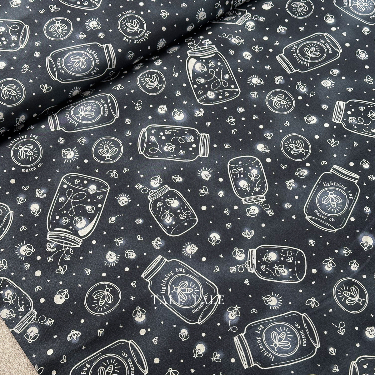 美國品牌棉布-螢光許願瓶-海軍藍-夜光效果-DG10457-NAVY-D-$215半碼-4
