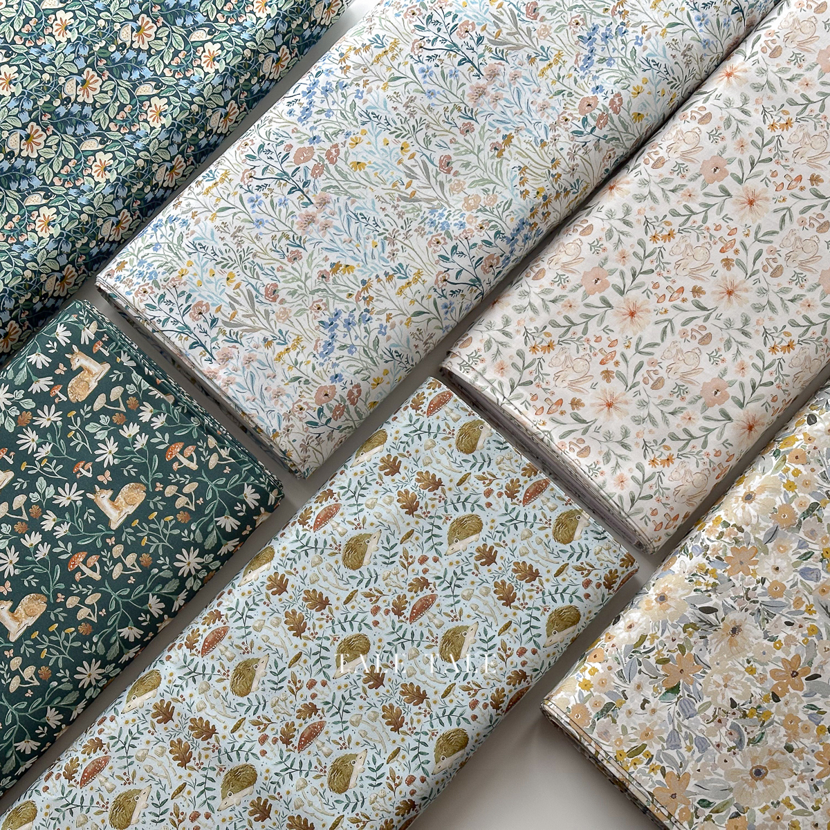 美國品牌棉布-花園裡的沉睡系列-DM-8