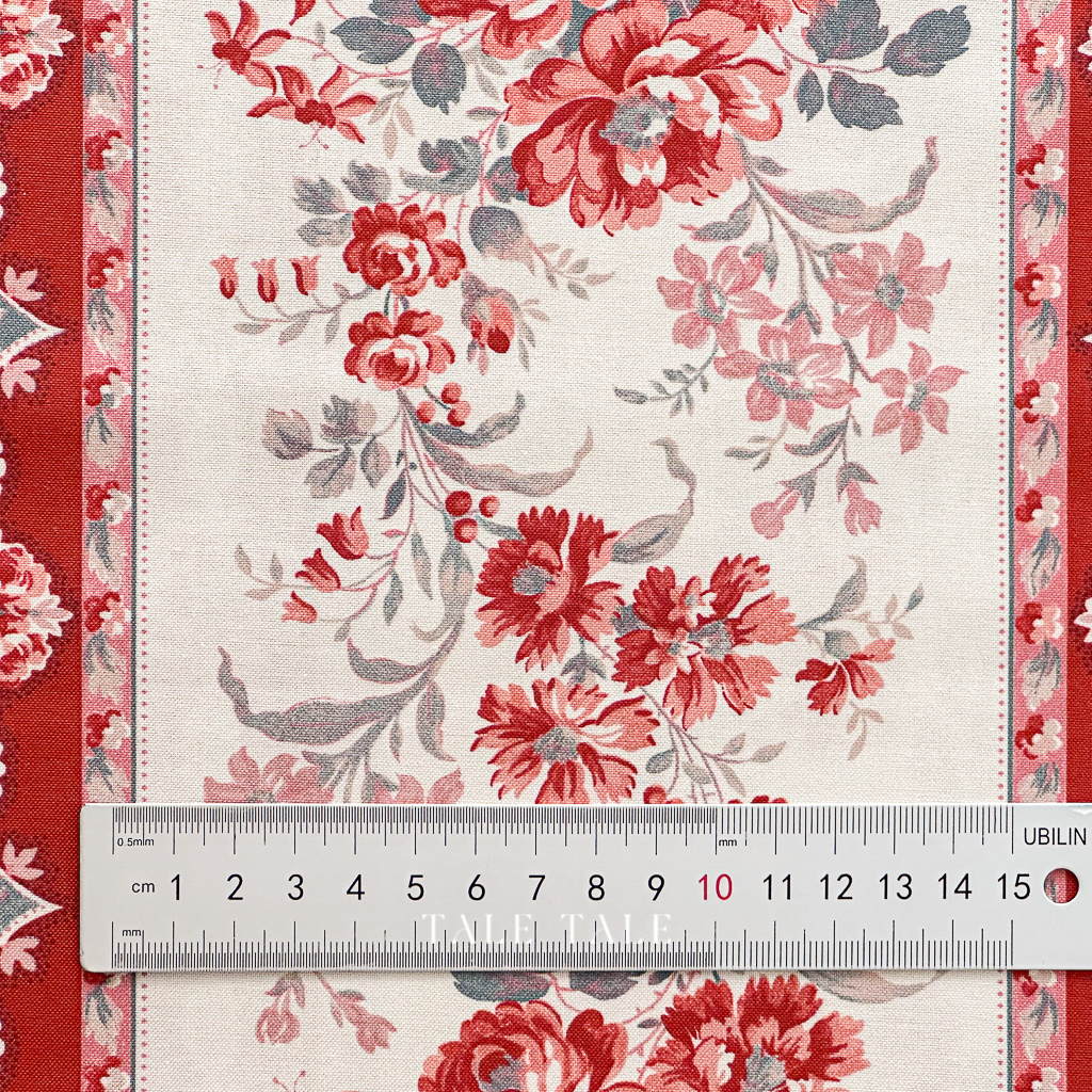 澳洲品牌棉布-心鎖花牆-米紅-DV6496-$310半米-2