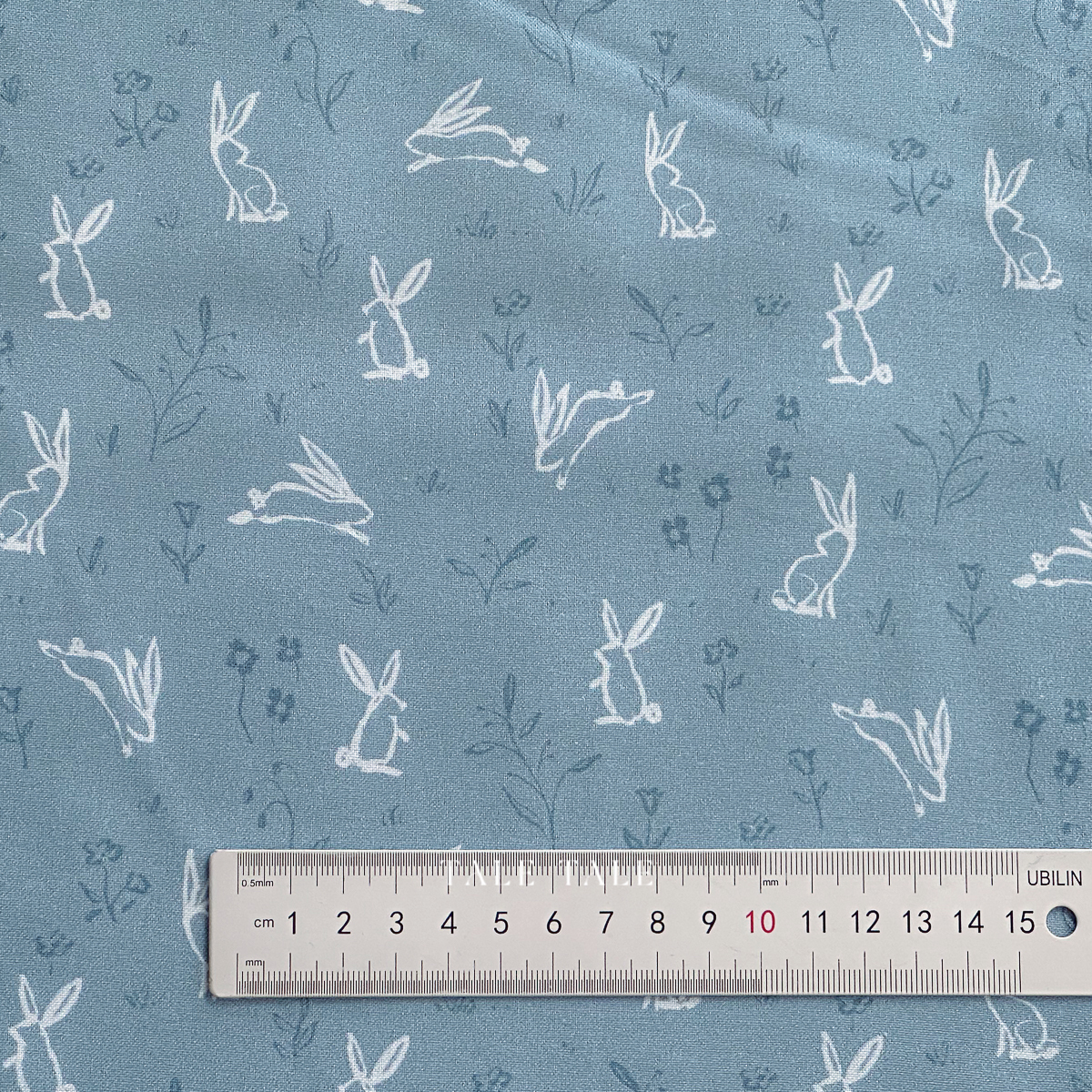 美國品牌棉布-跳躍小兔-霧藍-STELLA-DCJ3009-BLUESTONE-$210半碼-2