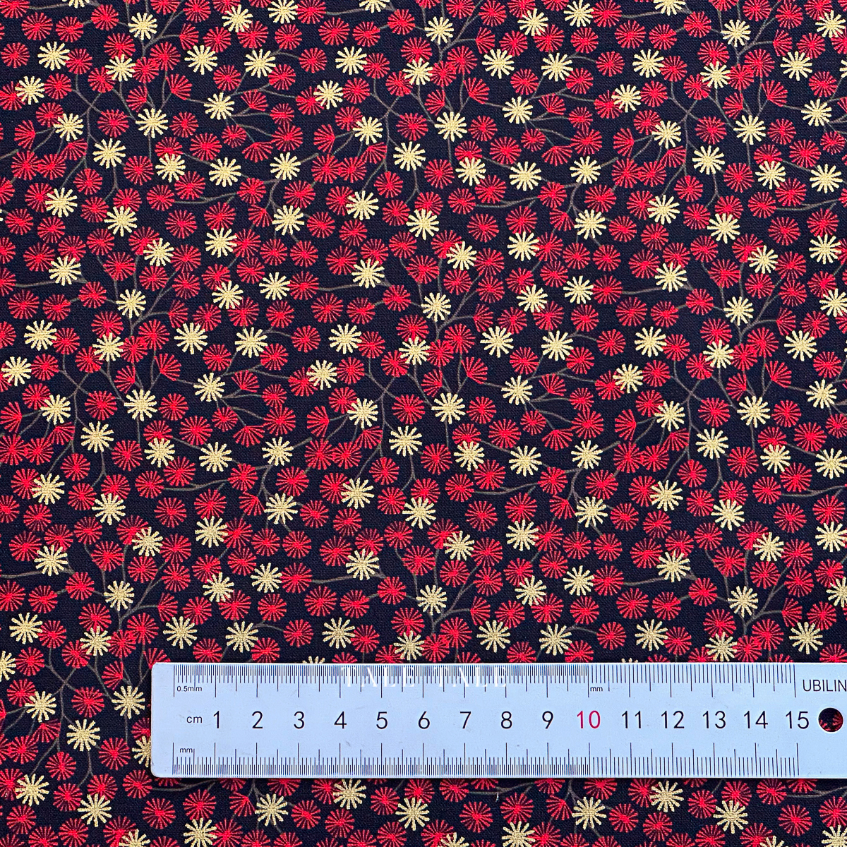 英國品牌燙金布-日和小菊-黑-A865-2-$210半碼-7