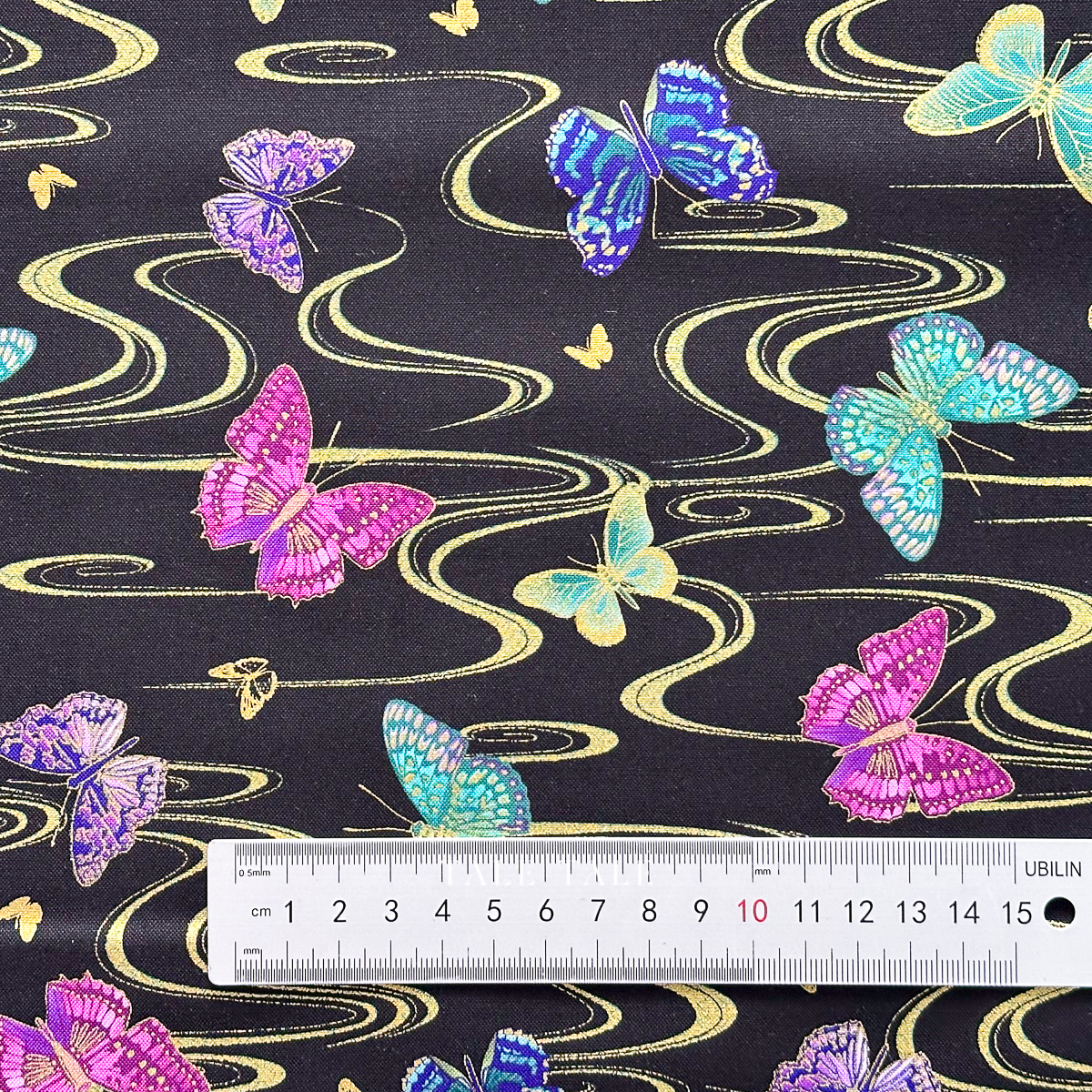 美國品牌燙金布-浮生-黑-FLEUR-CM3172-BLACK-$195半碼-6