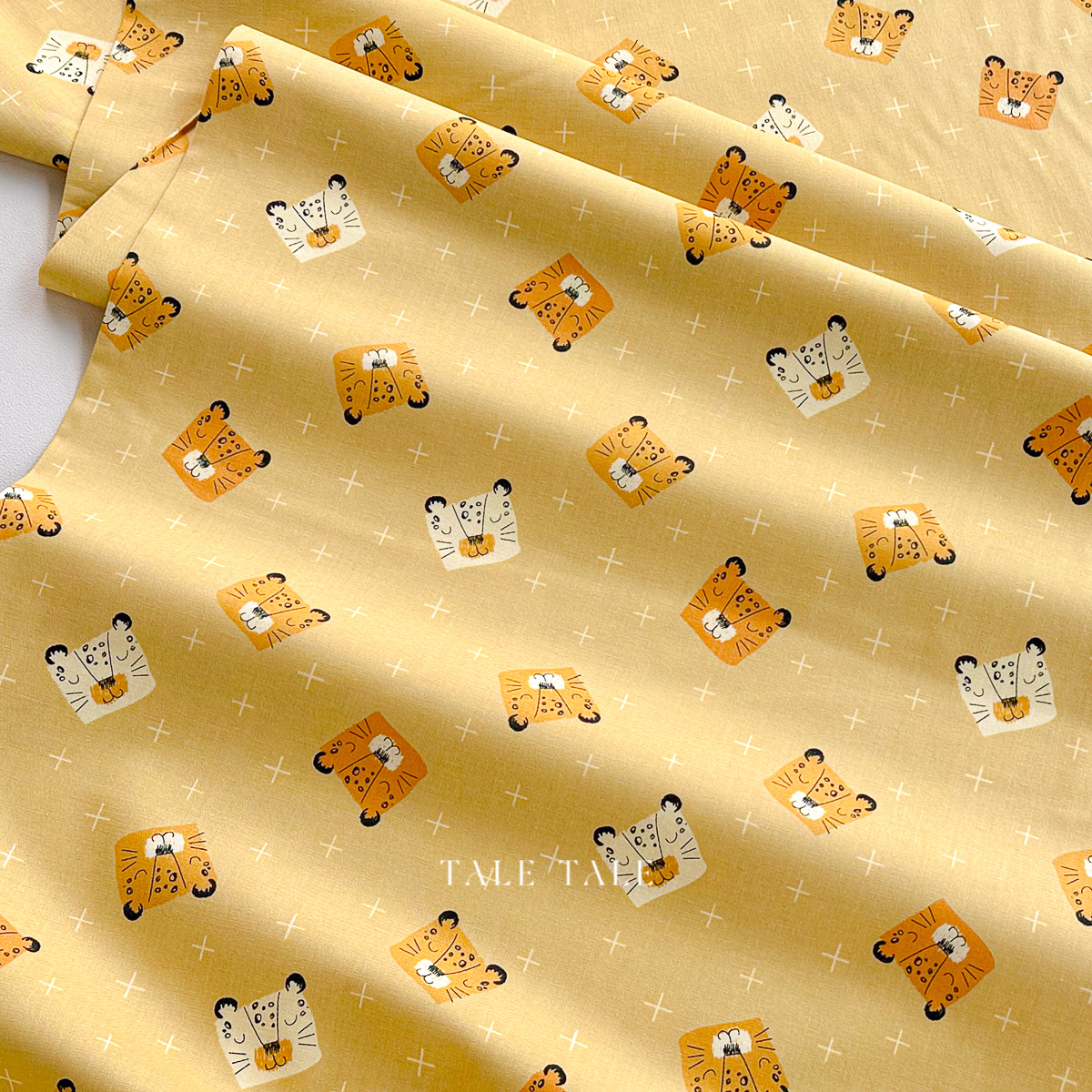 美國品牌棉布-小老虎大頭貼-黃-RJ6151-YE2-$205半碼-5