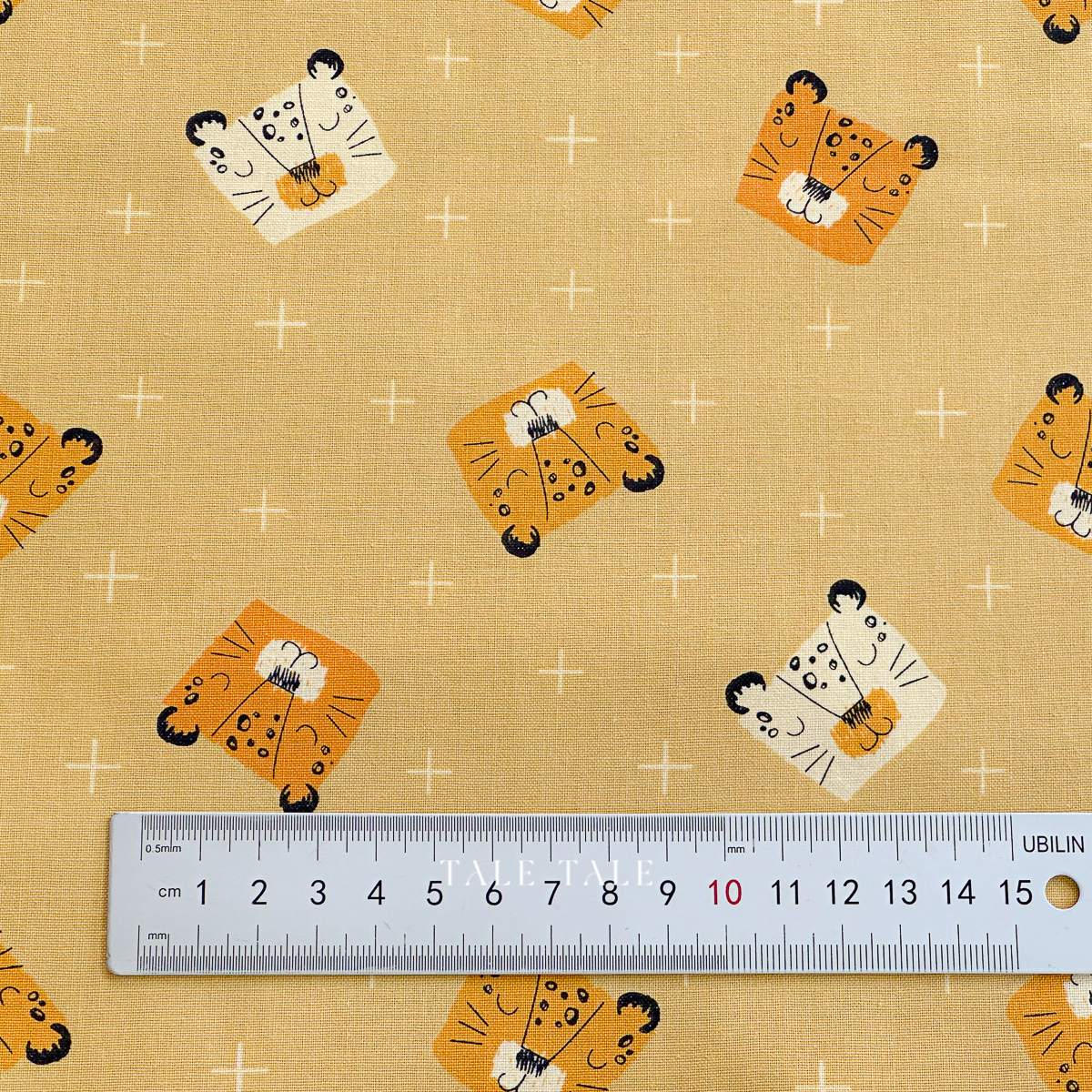 美國品牌棉布-小老虎大頭貼-黃-RJ6151-YE2-$205半碼-8