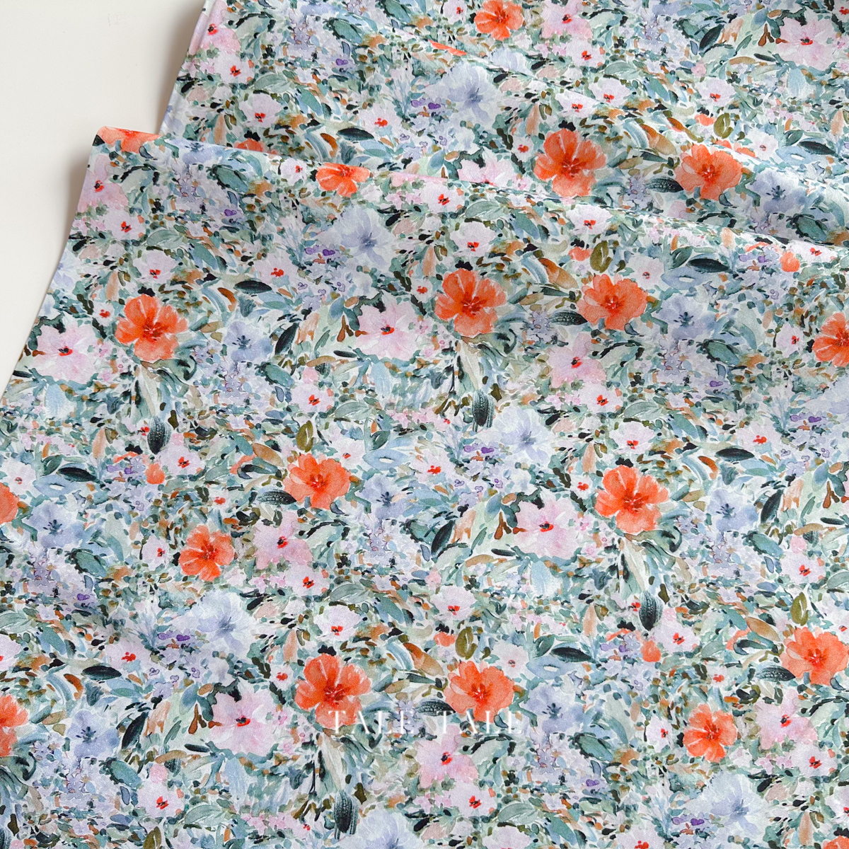 美國品牌棉布-夕下露花-綠-STELLA-DCJ3068-MULTI-$210半碼-4