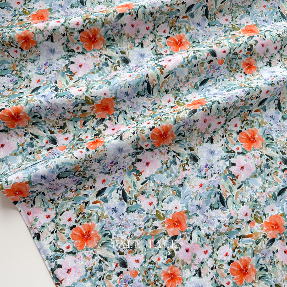 美國品牌棉布-夕下露花-綠-STELLA-DCJ3068-MULTI-$210半碼-6