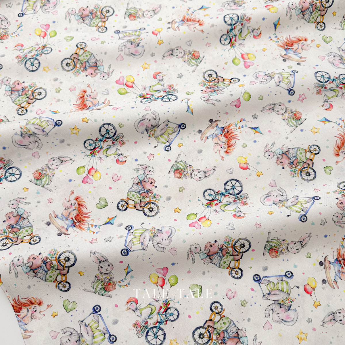 美國品牌棉布-動物單車之旅-米-WSKR05750-E-$420瑪-4