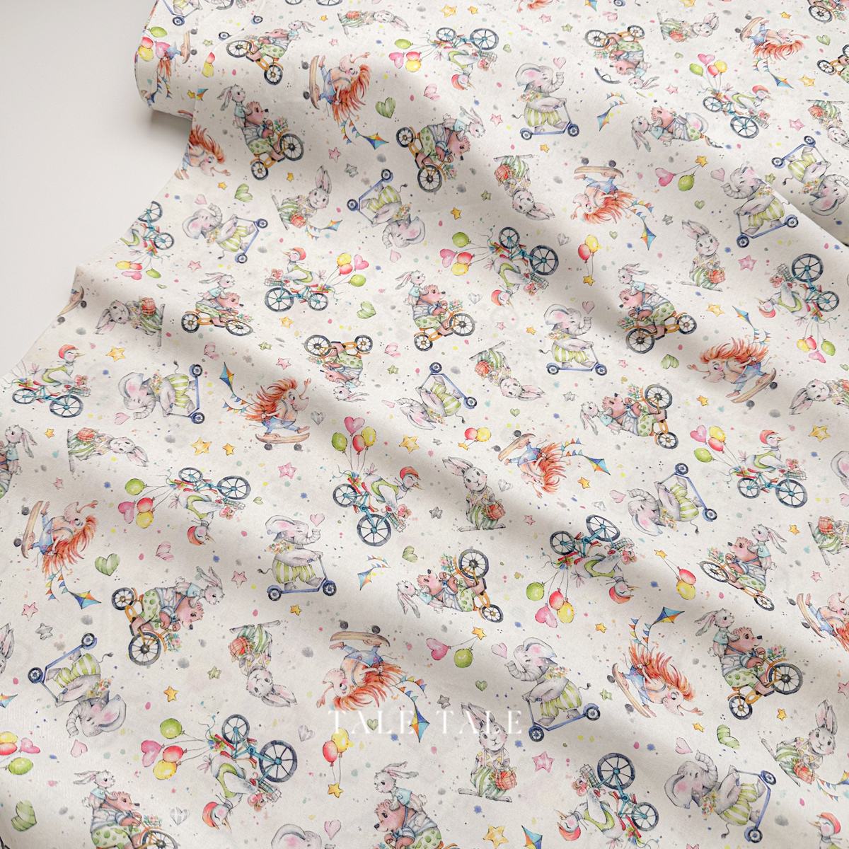 美國品牌棉布-動物單車之旅-米-WSKR05750-E-$420瑪-2