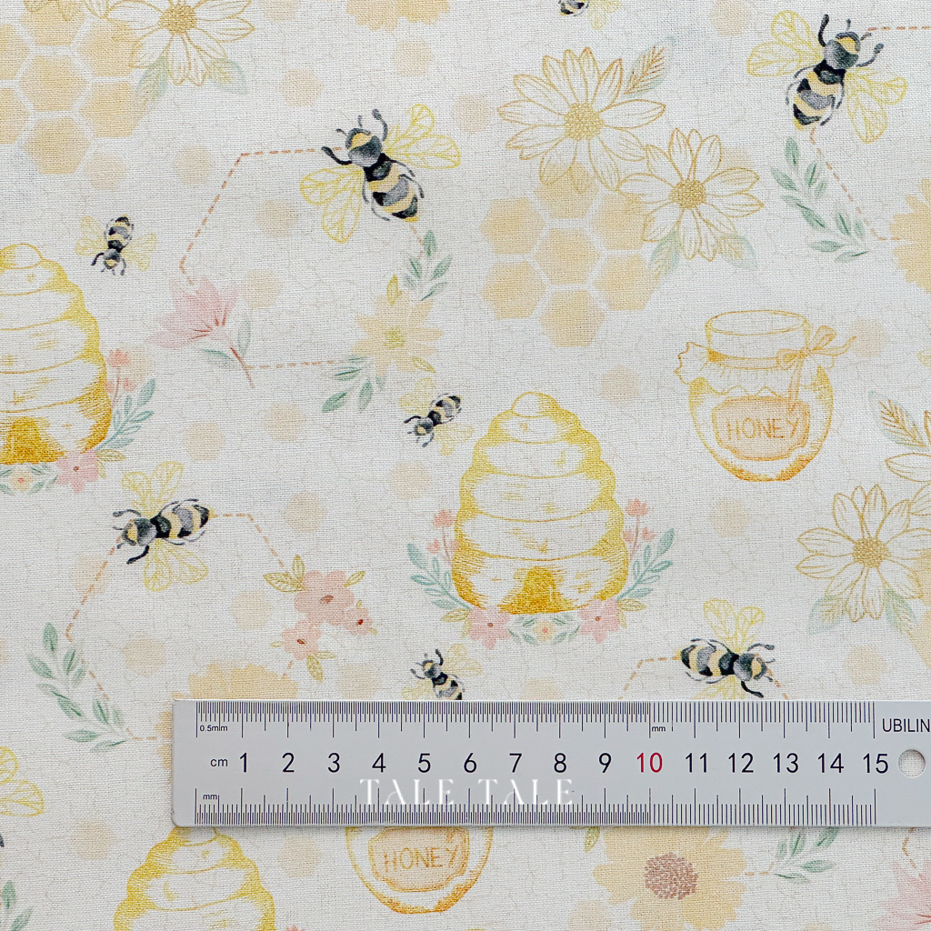 美國品牌棉布-蜜蜂織花-CD3042-CREAM-$195半碼-5