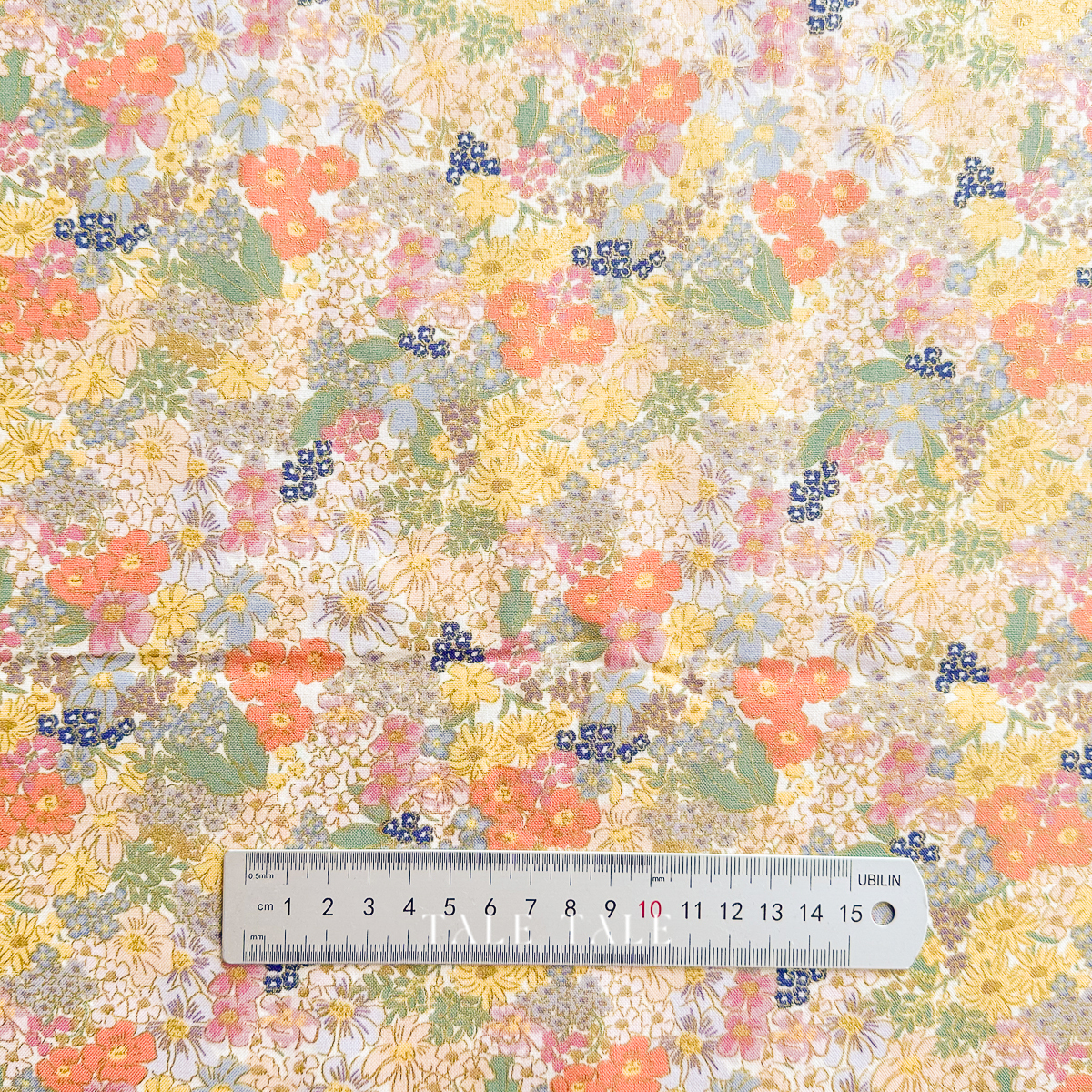 美國品牌燙金布-燦光花園夢-橘彩-RP1403-BL1M-7