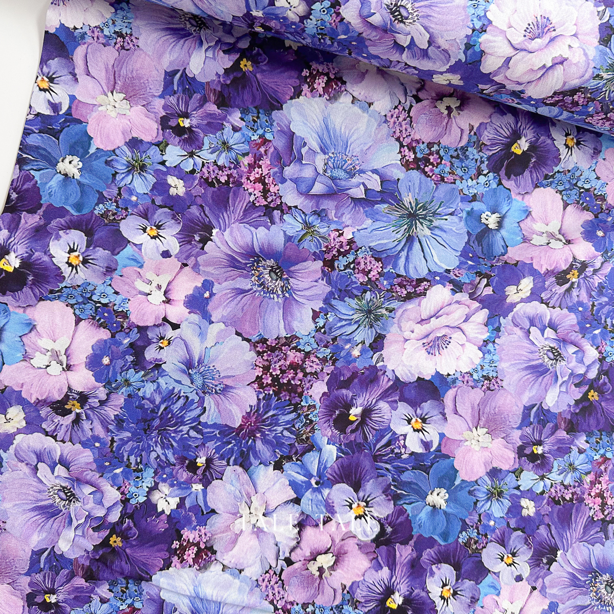美國品牌棉布-蜂鳥紫色花園-FLEUR-CD3502-PURPLE-6