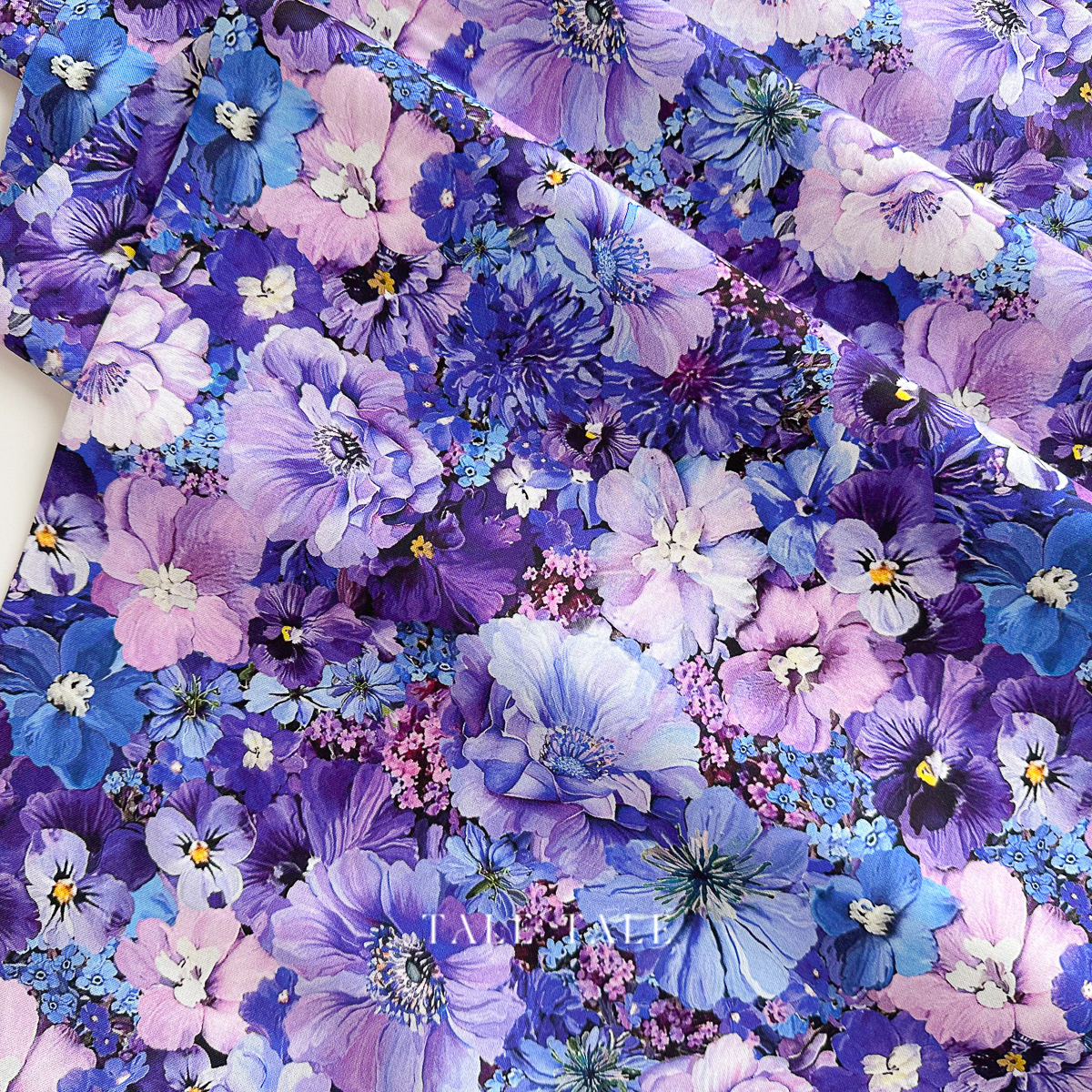 美國品牌棉布-蜂鳥紫色花園-FLEUR-CD3502-PURPLE-4