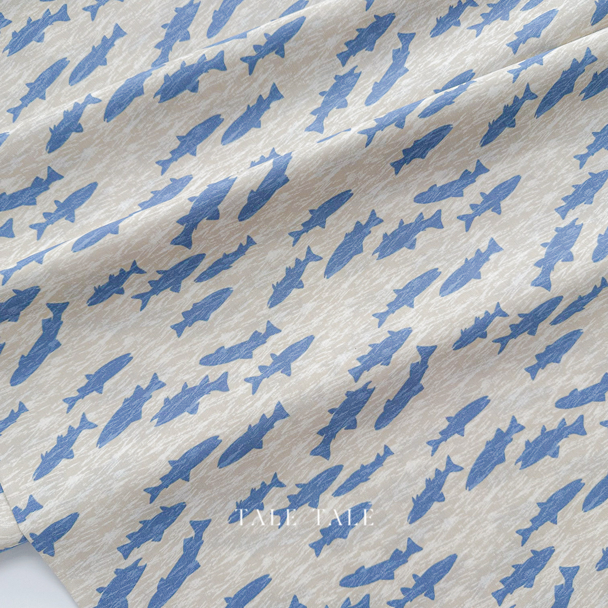 美國品牌棉布-魚群遨遊-米底 (0704快閃-30)-21765-141-4