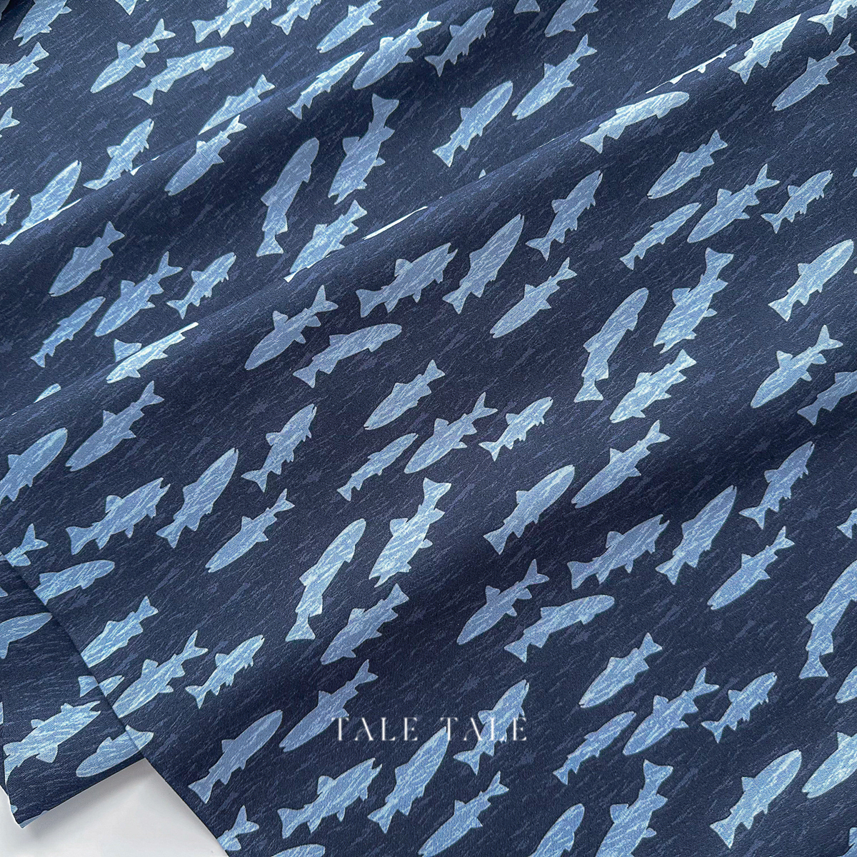 美國品牌棉布-魚群遨遊-藍底 (0704快閃-29)-21765-444-1