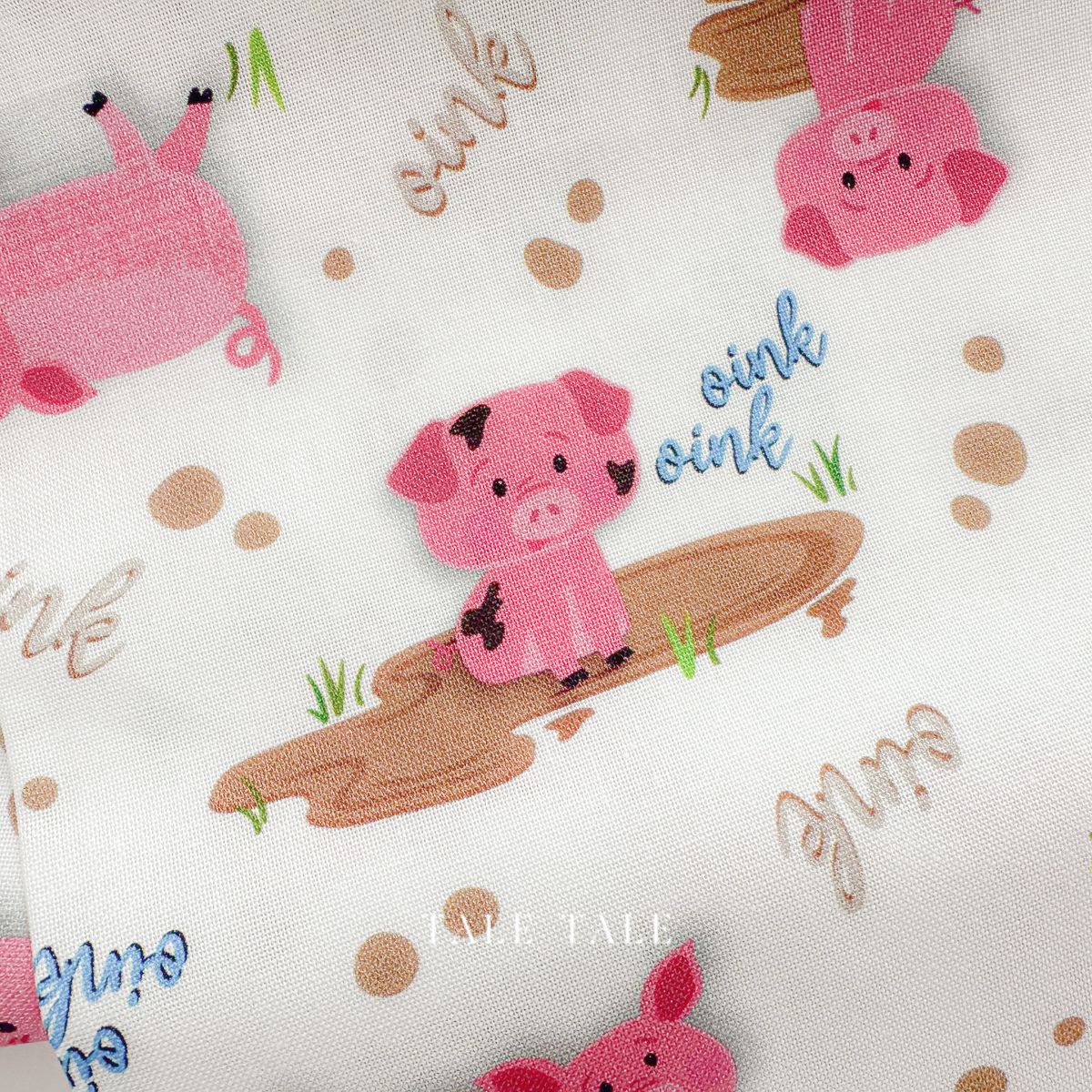 美國品牌棉布-玩泥巴粉紅小豬(0625快閃-29)-14379-09-4