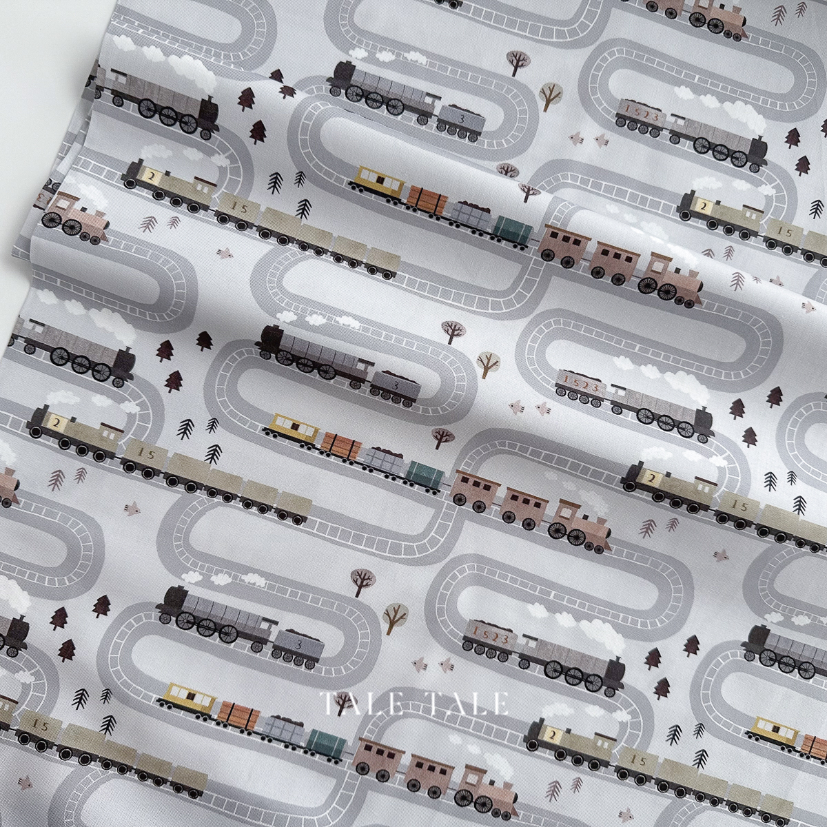 美國品牌棉布-火車鐵道-灰-STELLA-DLT3302-FOG-7