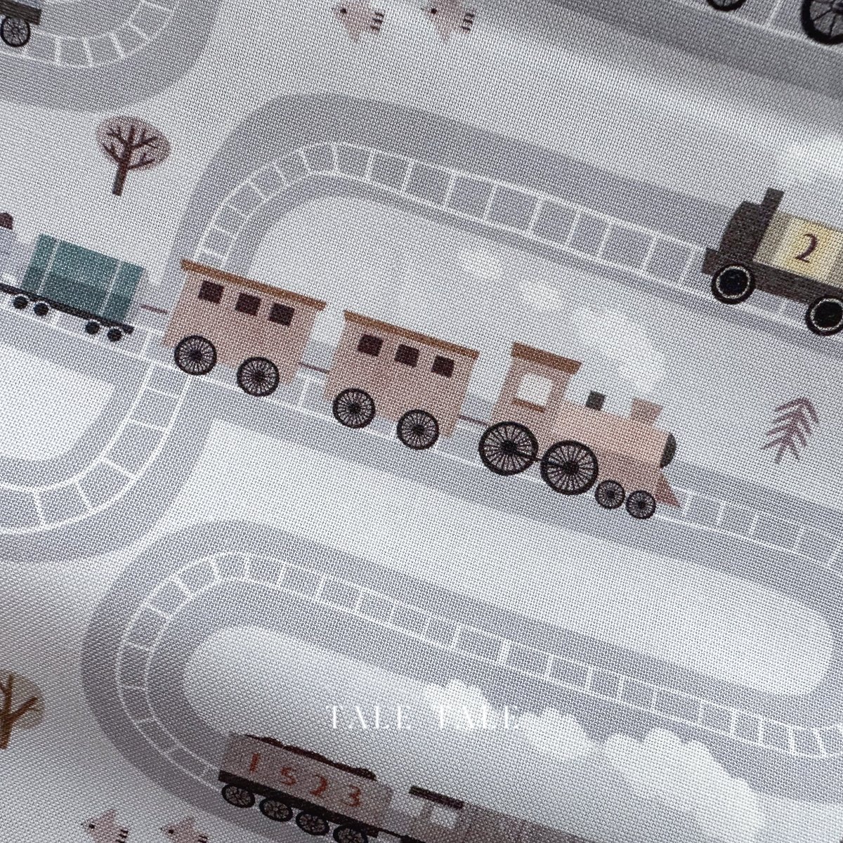 美國品牌棉布-火車鐵道-灰-STELLA-DLT3302-FOG-1