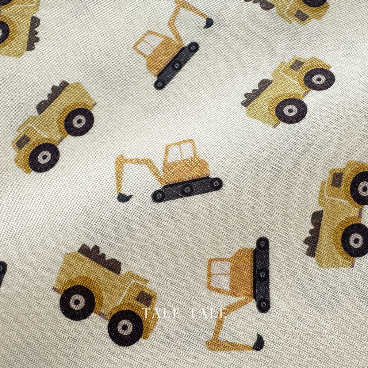 美國品牌棉布-小小挖土機-黃-STELLA-DLT3301-AURORA-1