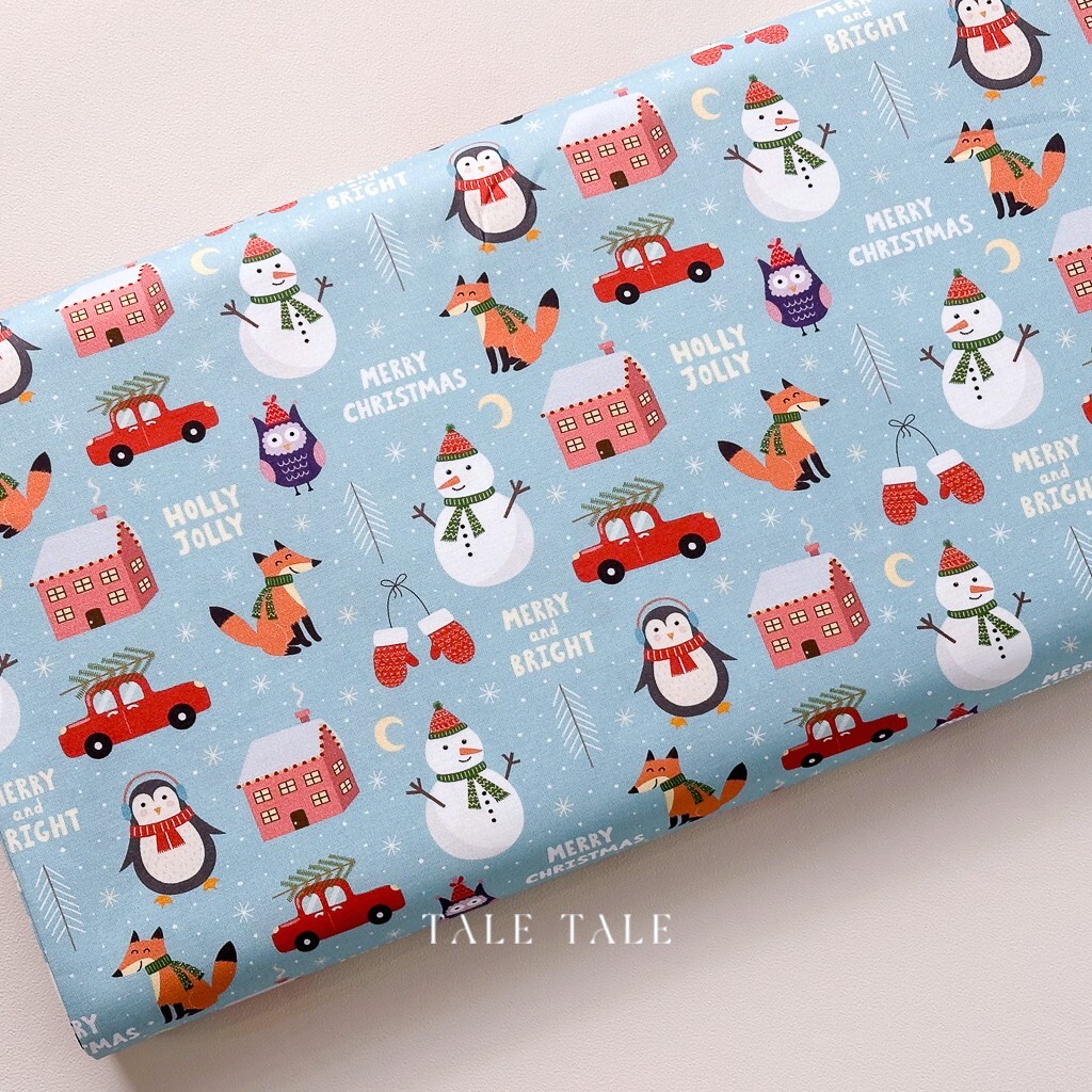 澳洲品牌棉布-歡樂聖誕-藍-DV6404-$310半米-7