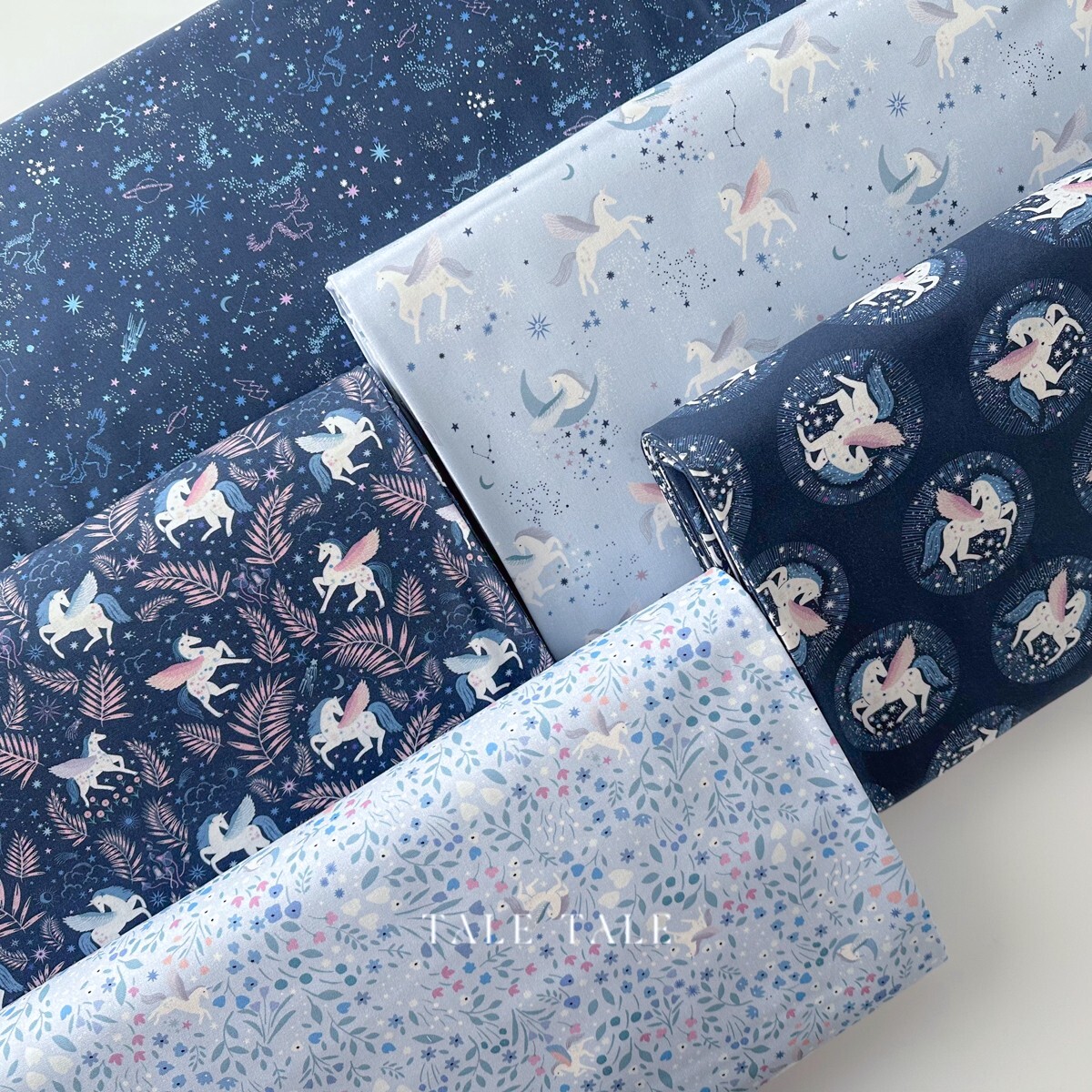 美國品牌棉布-天堂獨角獸的祝福_花間獨角獸_閃亮獨角獸_星座獨角_星空排列獨角-DM-2