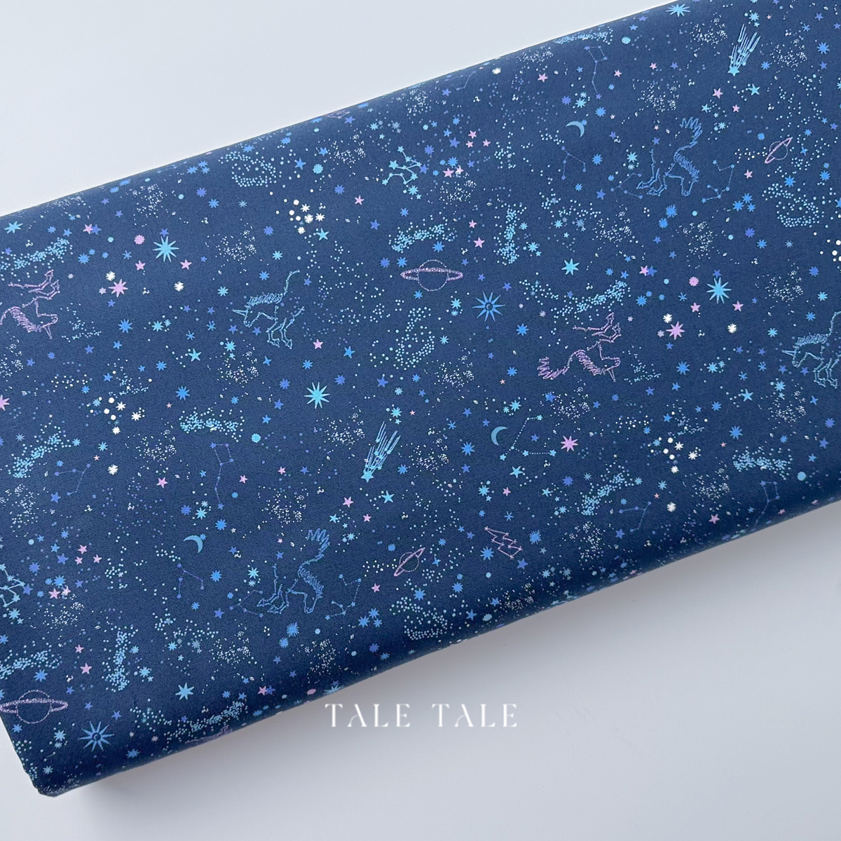 美國品牌棉布-星空排列獨角-藍-STELLA-D3079-MIDNIGHT-7