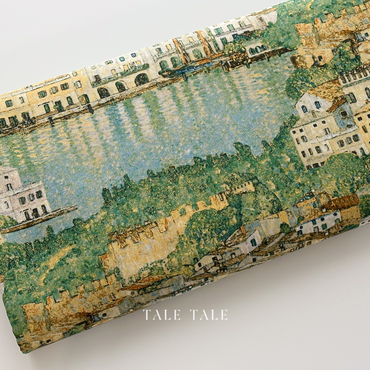 美國品牌燙金布-湖邊小鎮-SRKM-18656-73-$200半碼-4