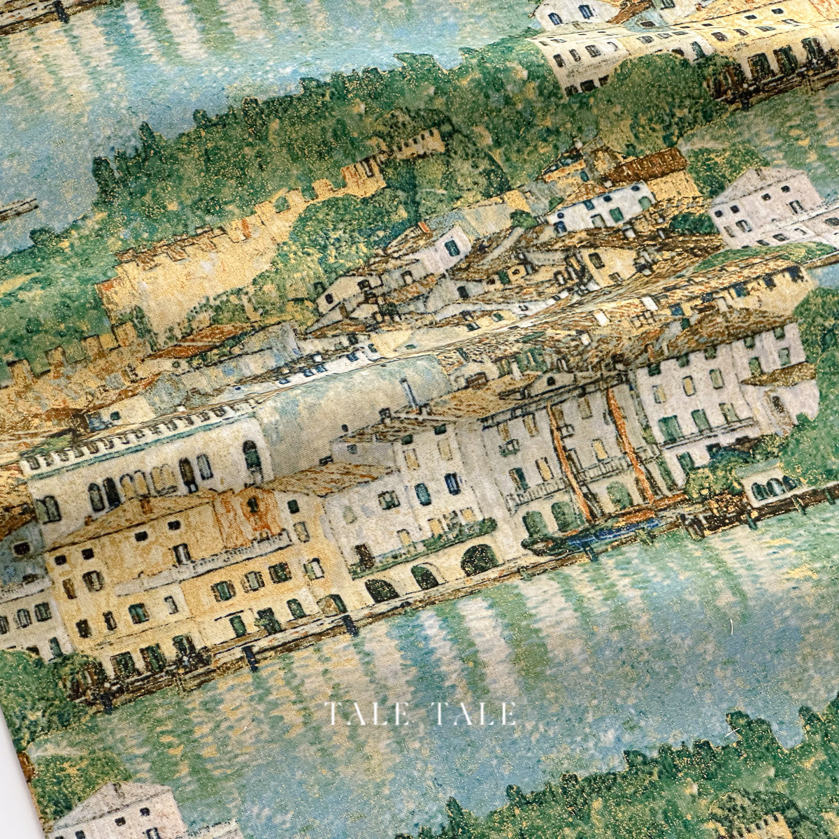 美國品牌燙金布-湖邊小鎮-SRKM-18656-73-$200半碼-3