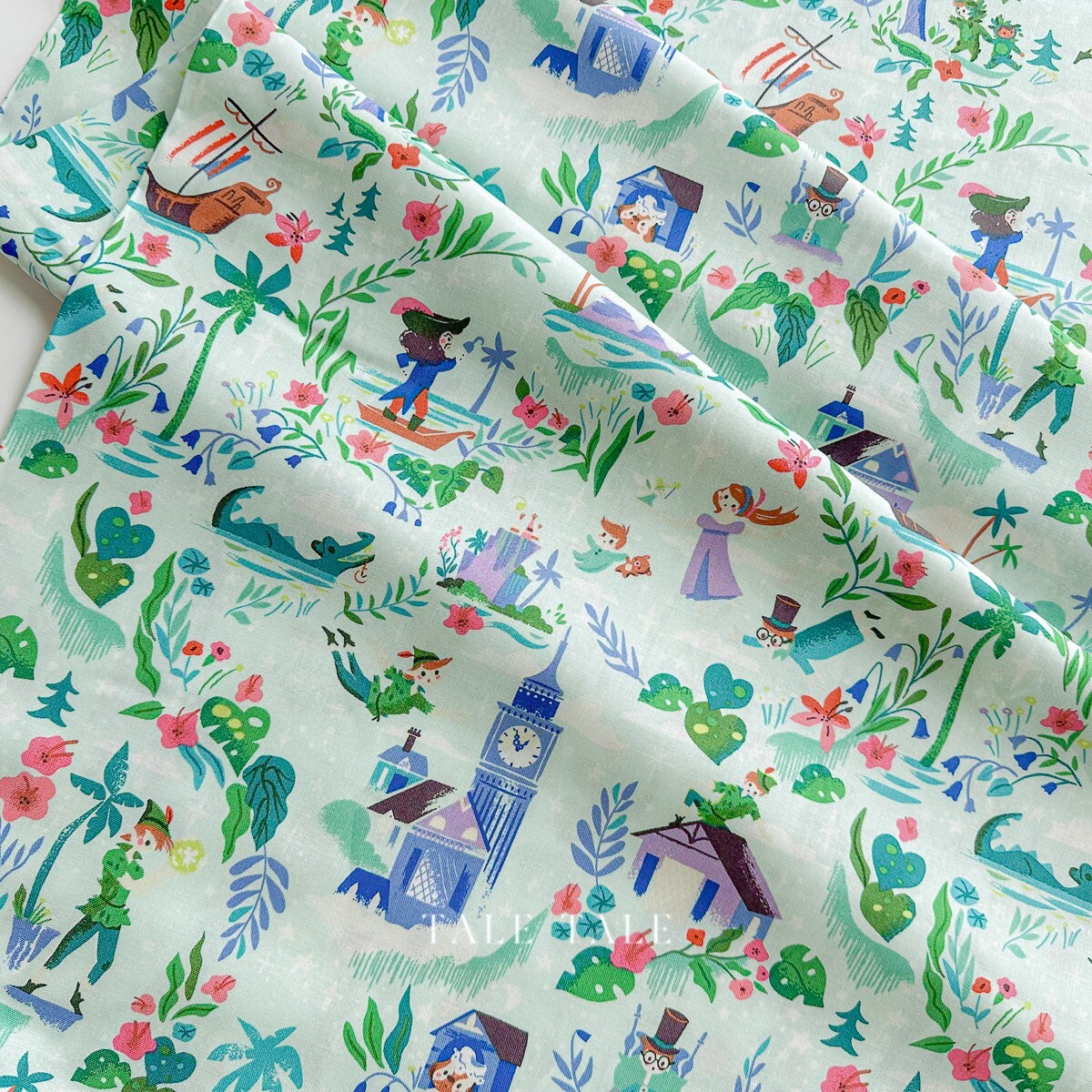 美國品牌棉布-夢幻島約定-迷霧綠-C15900-MIST-6