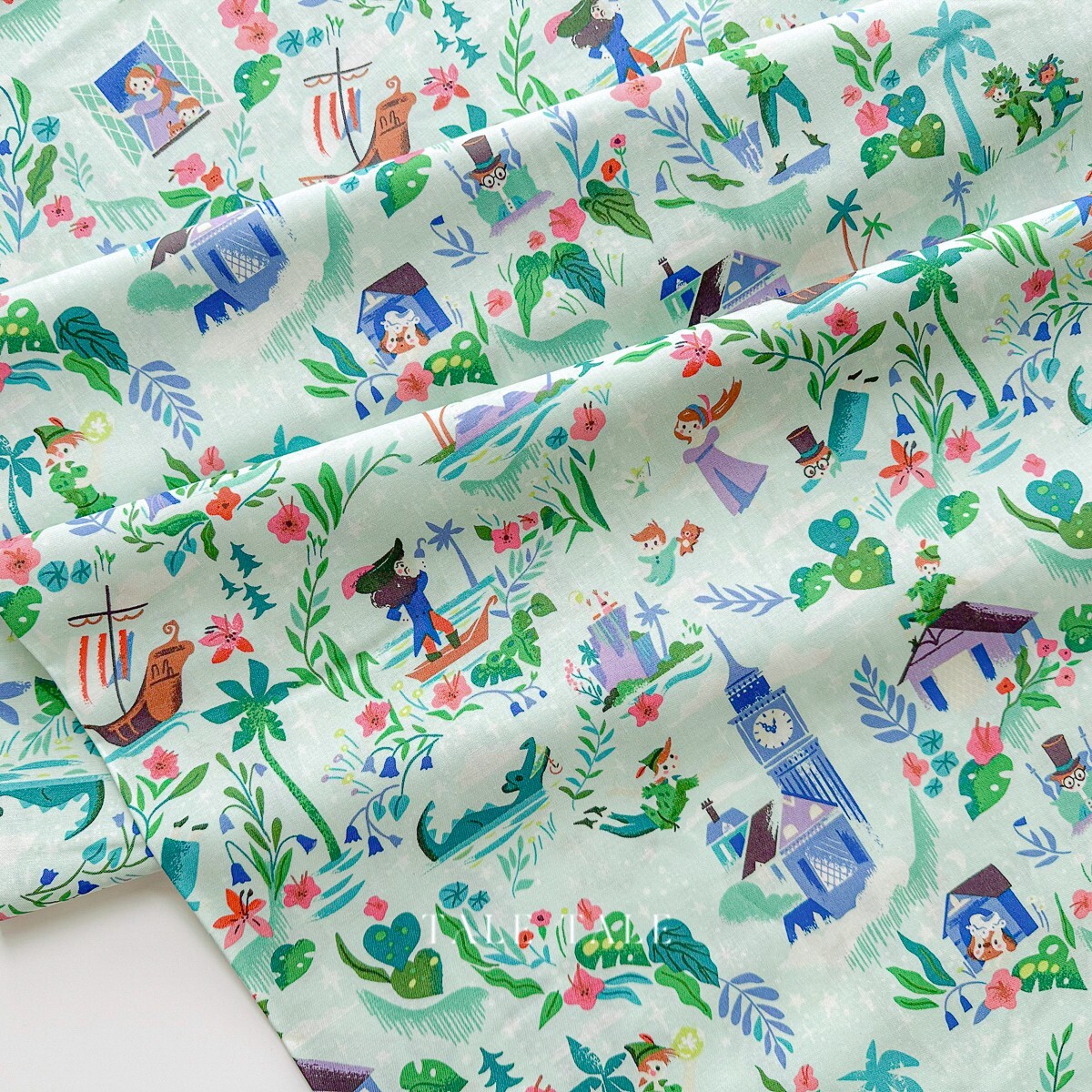 美國品牌棉布-夢幻島約定-迷霧綠-C15900-MIST-3