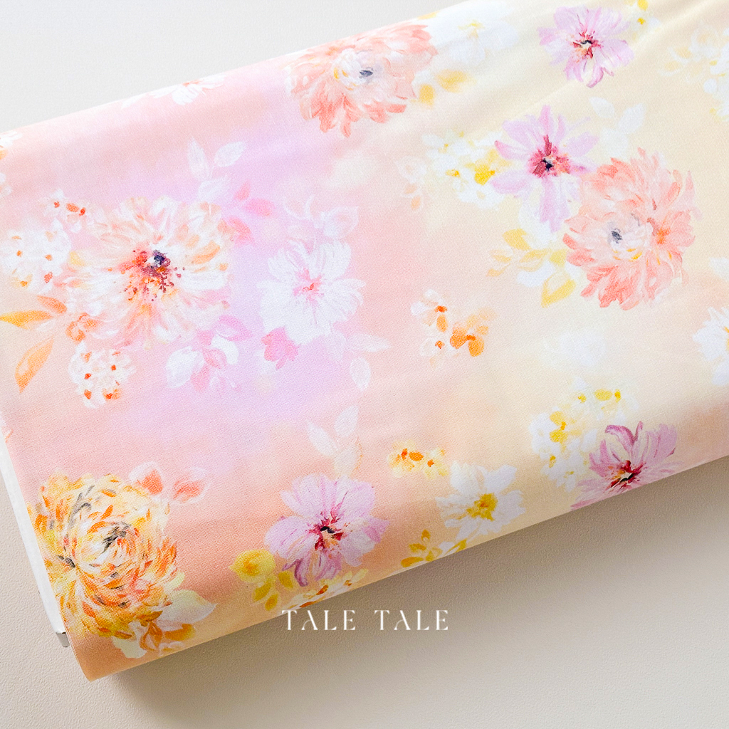 美國品牌棉布-晶瑩語夏-橘粉-029-PPET5312-MU-$210半碼-1