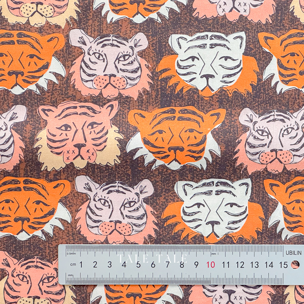 美國品牌棉布-虎來虎去-棕-120-22340-$190半碼-2