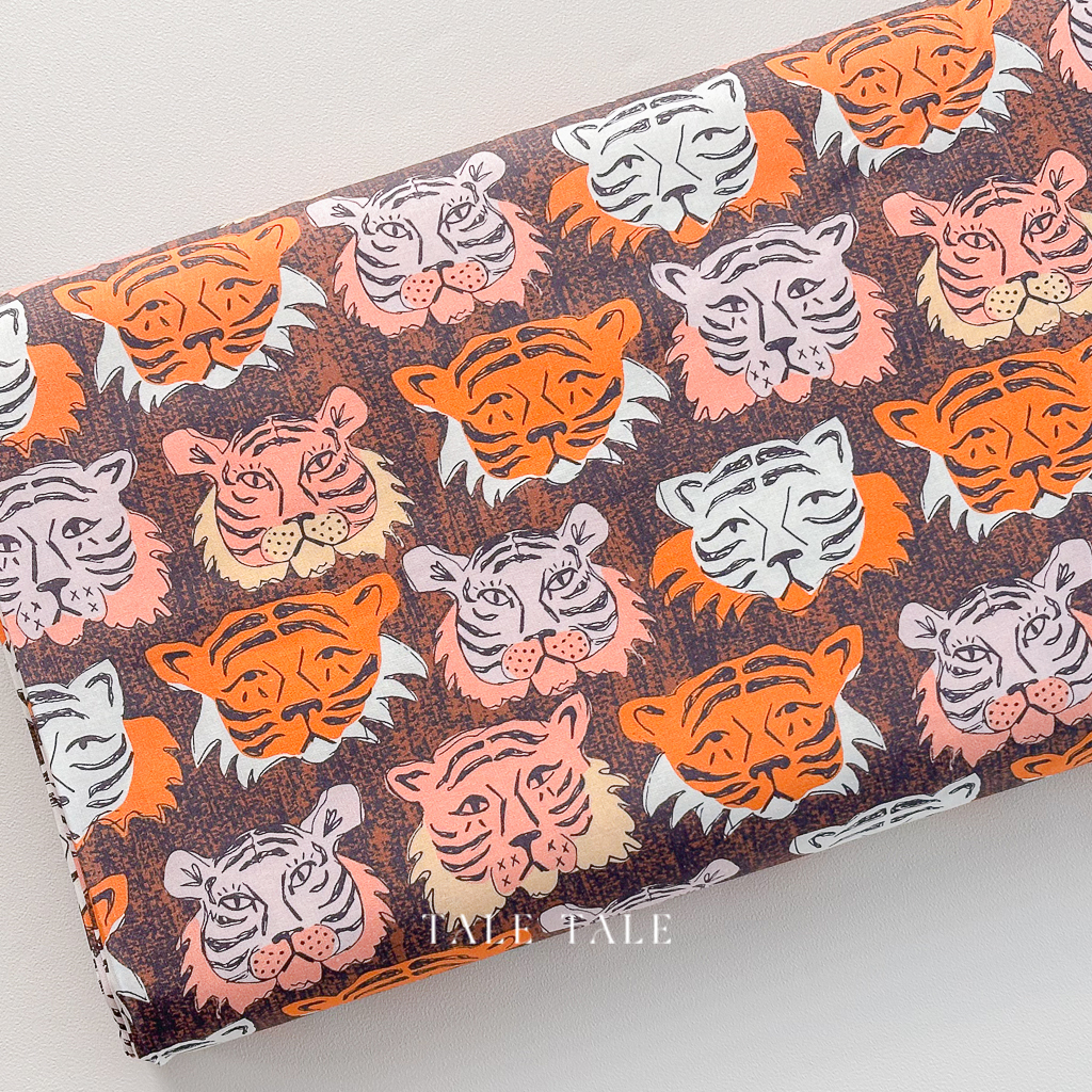 美國品牌棉布-虎來虎去-棕-120-22340-$190半碼-3