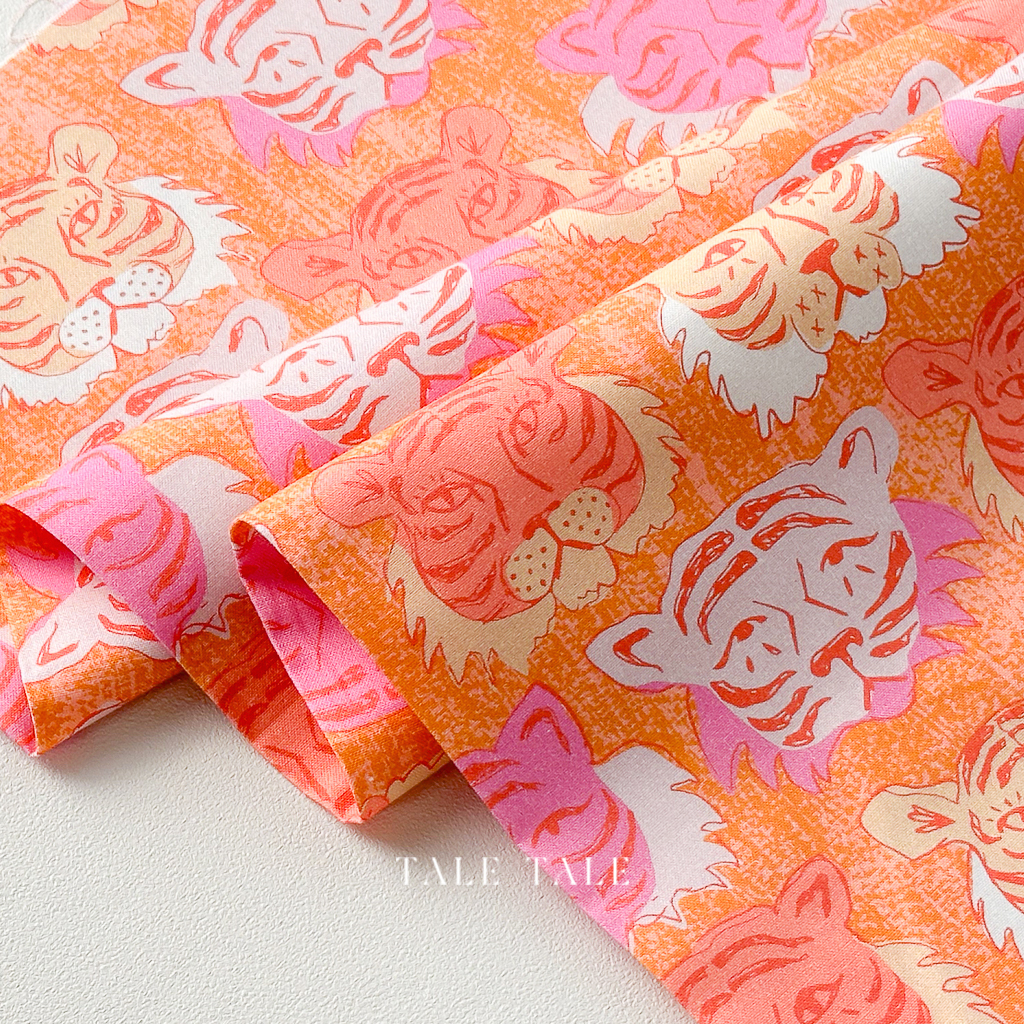 美國品牌棉布-虎來虎去-膚粉色-120-22341-$190半碼-2