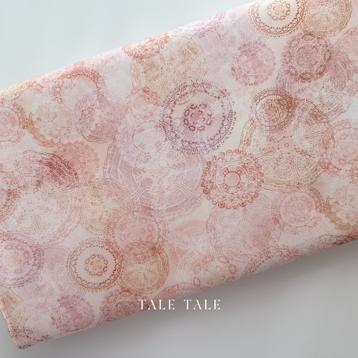 美國品牌棉布-寧花蕾絲-粉橘-SRKD-23272-226-3