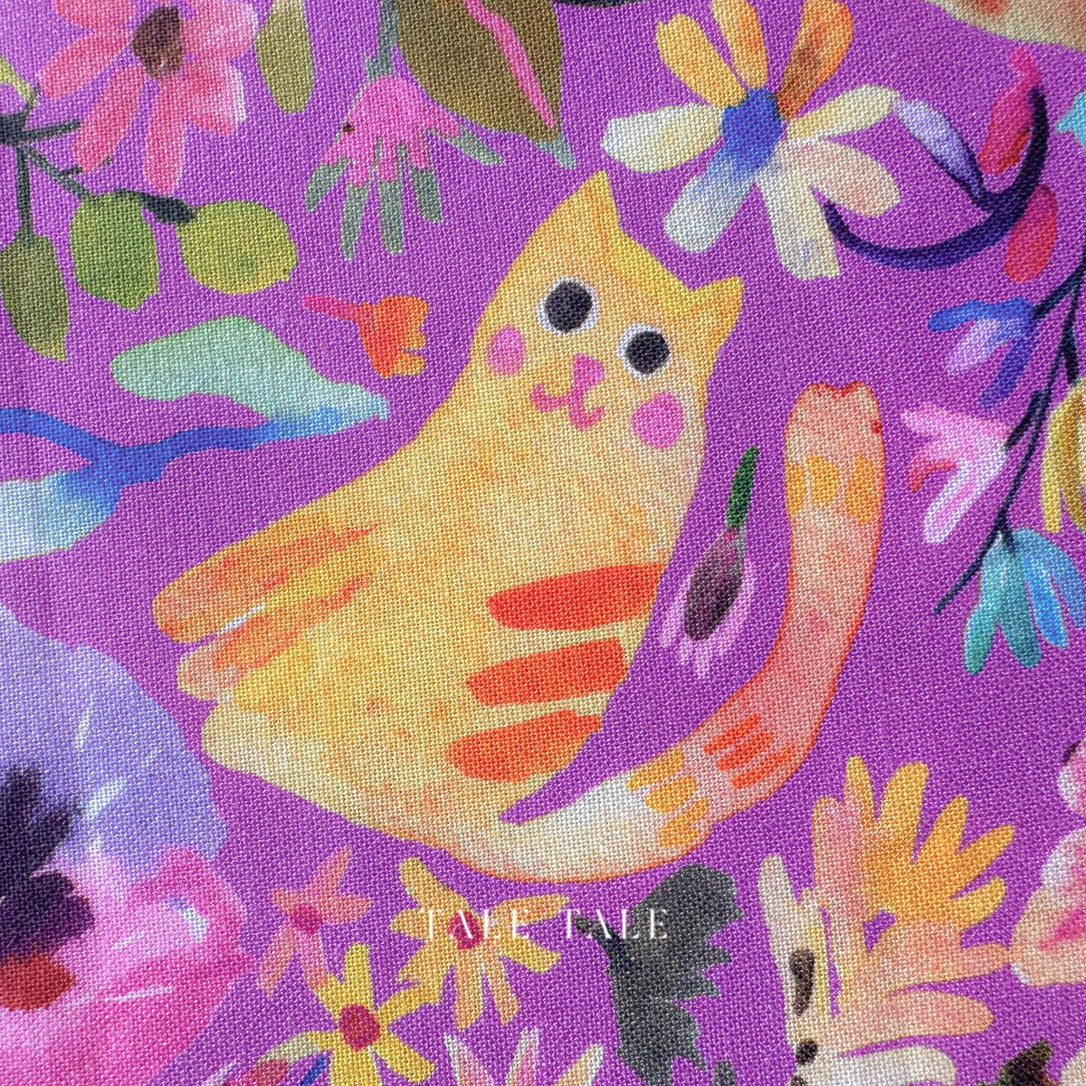 美國品牌棉布-貓咪奇幻世界-紫-ANAD-23284-249-7