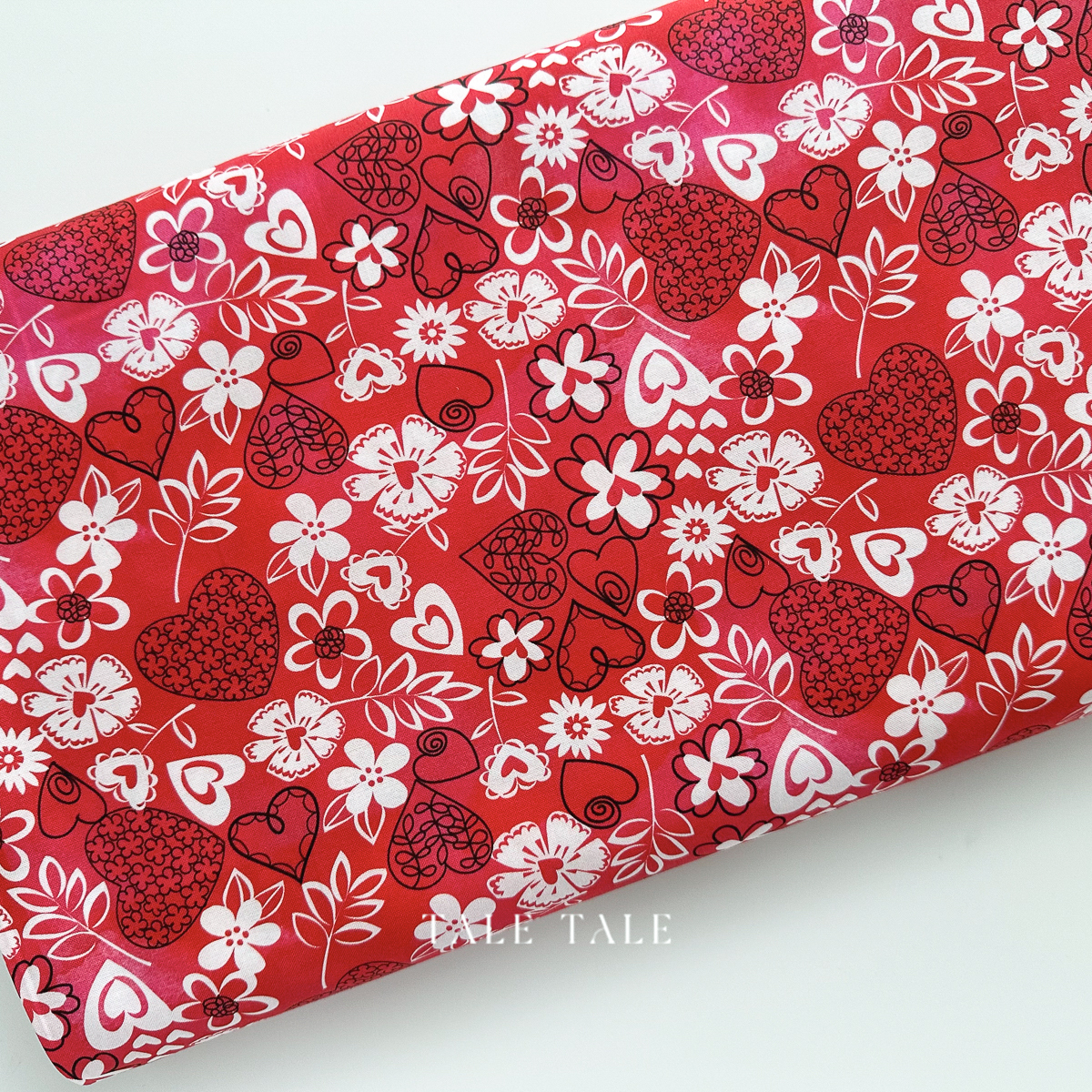 美國品牌棉布-編織愛戀-紅-Y4630-82-1