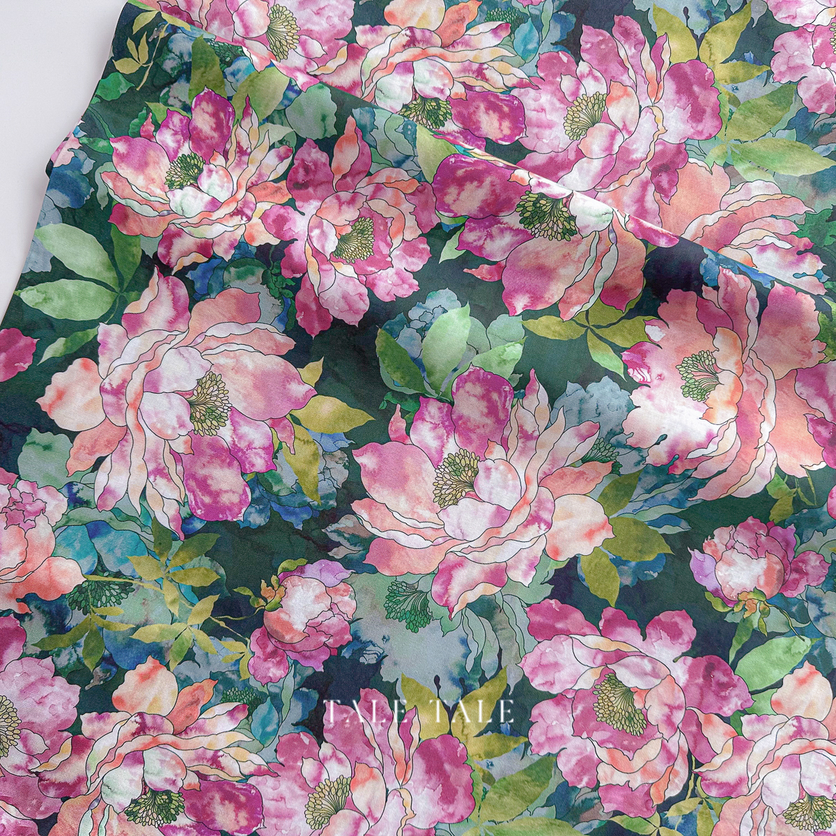 美國品牌棉布-貝拉莫花-橘綠-SRKD-23075-345-7