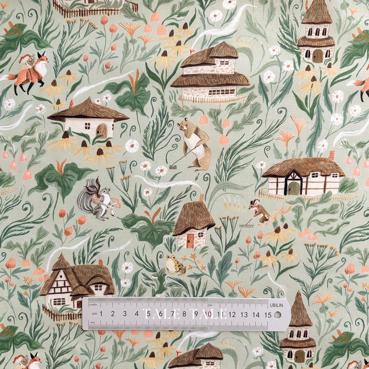 美國品牌棉布-動物鄉村農莊-ST-DRR3257PEAPOD-2