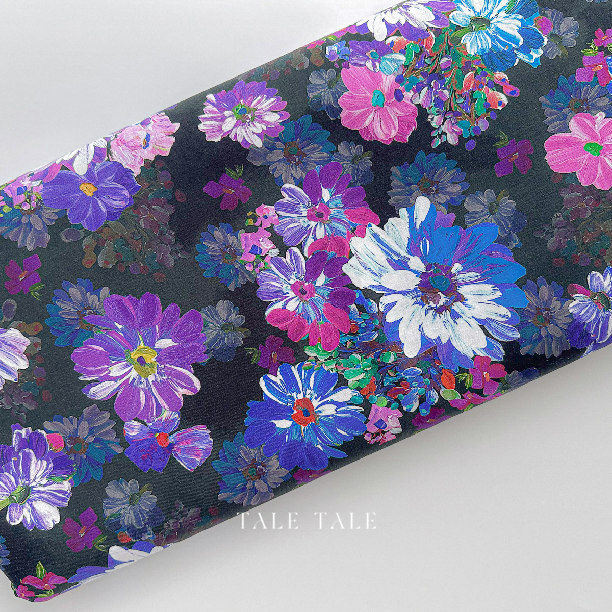 美國品牌棉布-油彩花藝-黑底-SRKD-22270-269-2