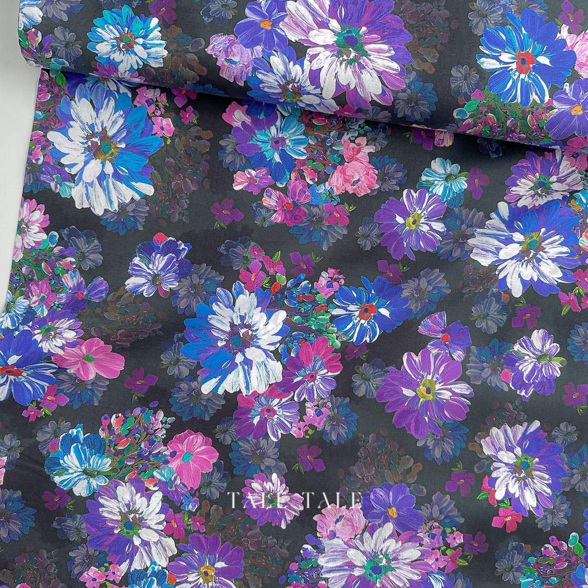 美國品牌棉布-油彩花藝-黑底-SRKD-22270-269-7