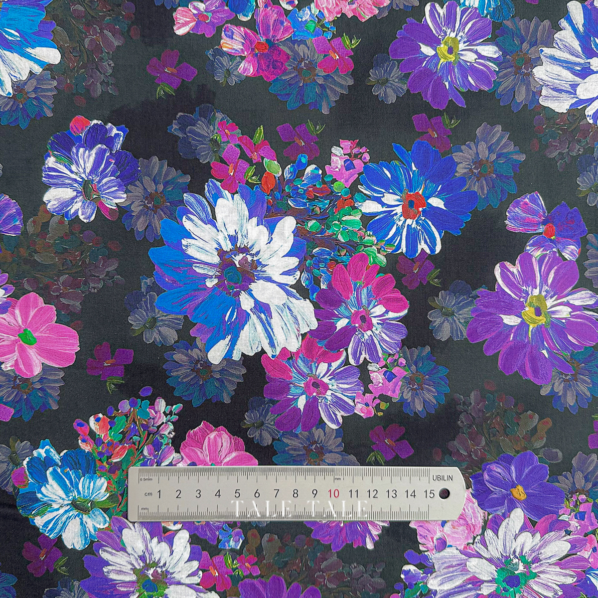 美國品牌棉布-油彩花藝-黑底-SRKD-22270-269-1