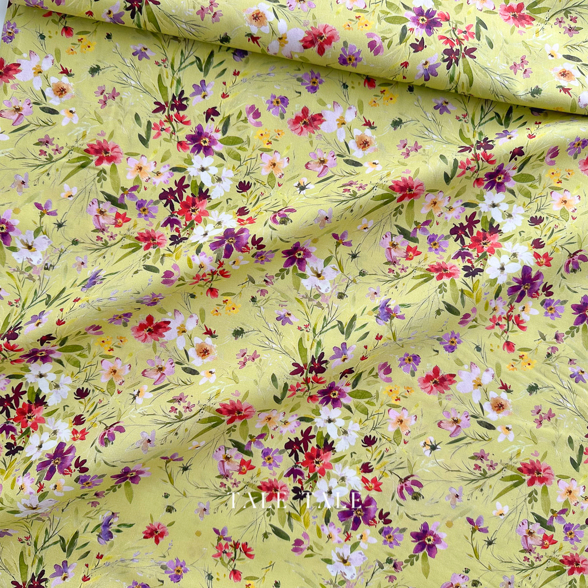 美國品牌棉布-夏日花叢-綠-Y4519-23-2