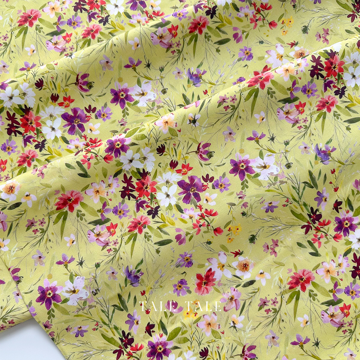 美國品牌棉布-夏日花叢-綠-Y4519-23-6